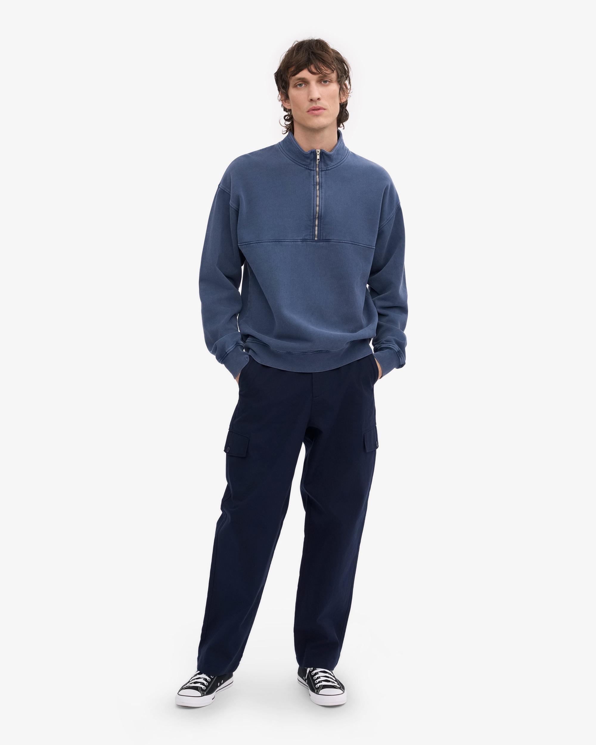 Organic Quarter Zip - Neptune Blue Product Image