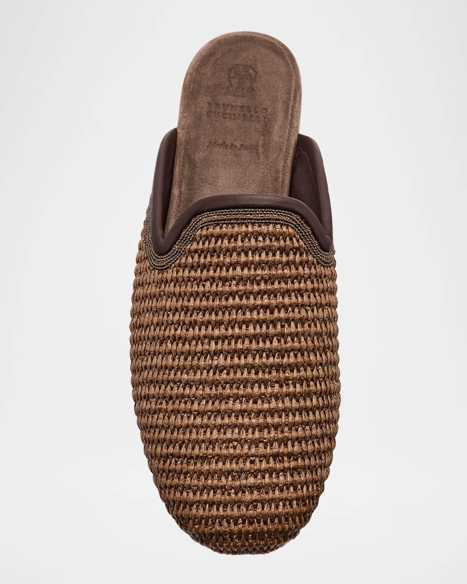 Raffia Monili Loafer Mules Product Image