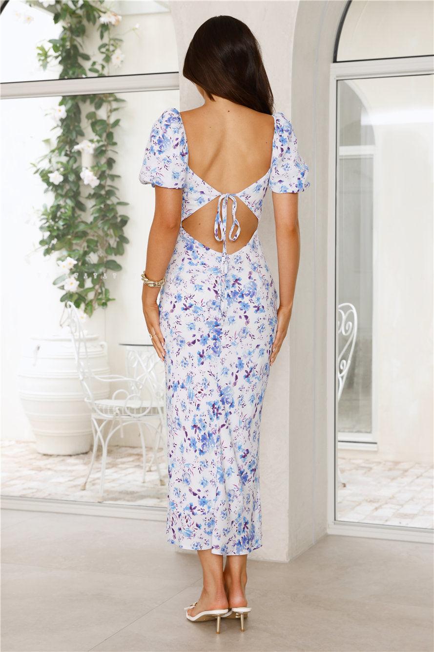 Summer Scenes Midi Dress Blue Product Image