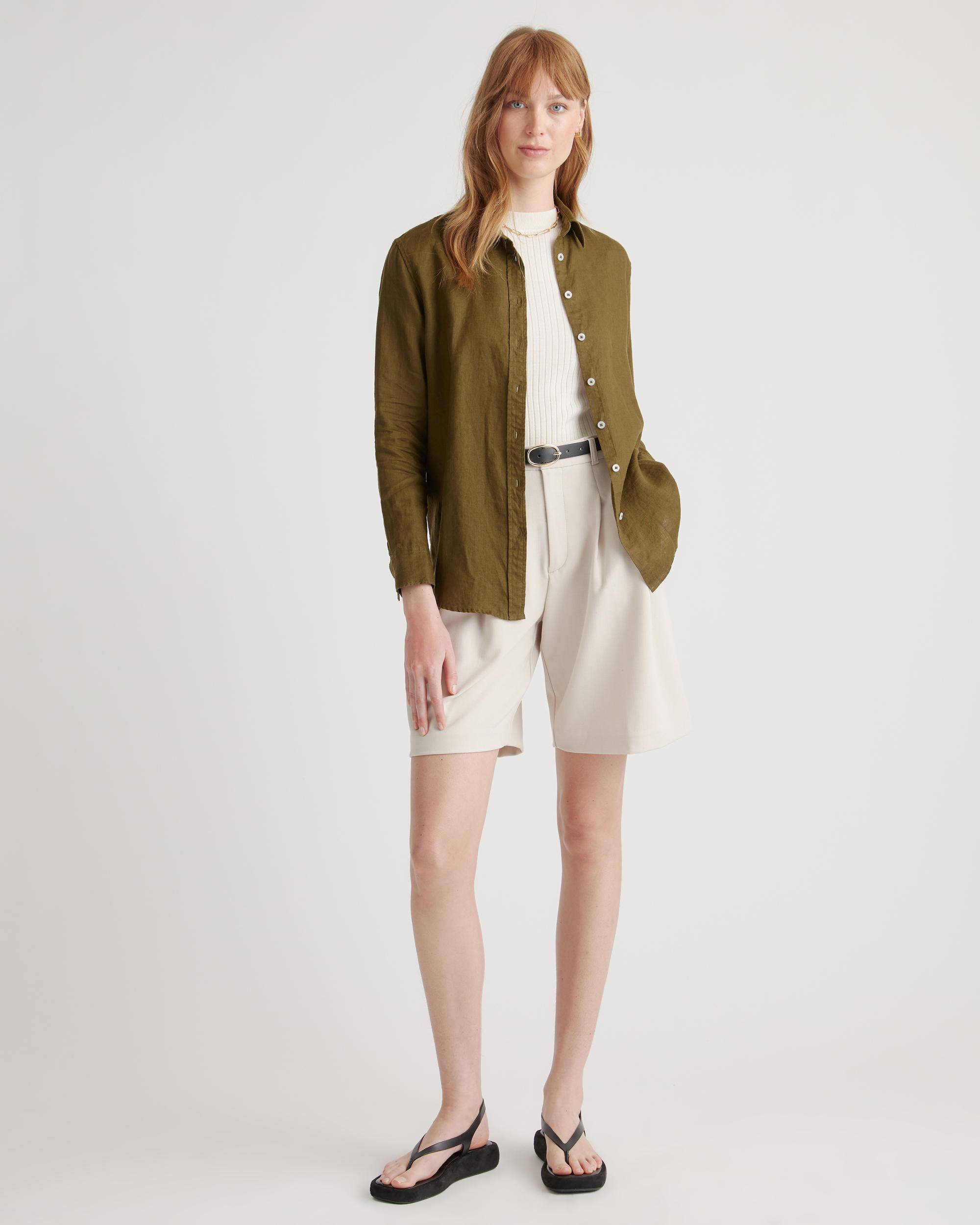 Quince | Women's 100% European Linen Long Sleeve Shirt Product Image