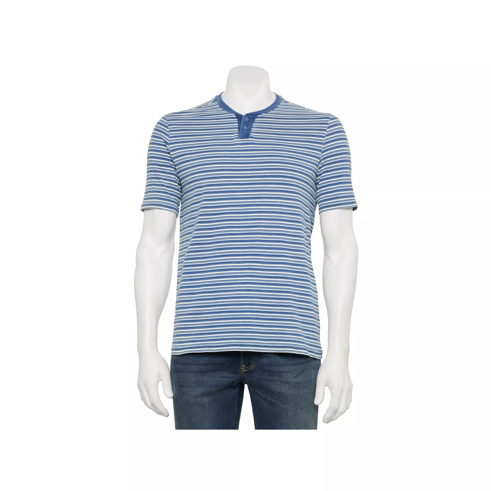 Men's Thomas Sterling Striped Short Sleeve Knit Tee, Size: Large, Tricolor Stripe Product Image