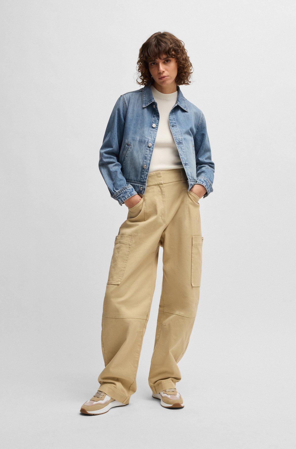 Straight-fit jacket in blue rigid denim Product Image