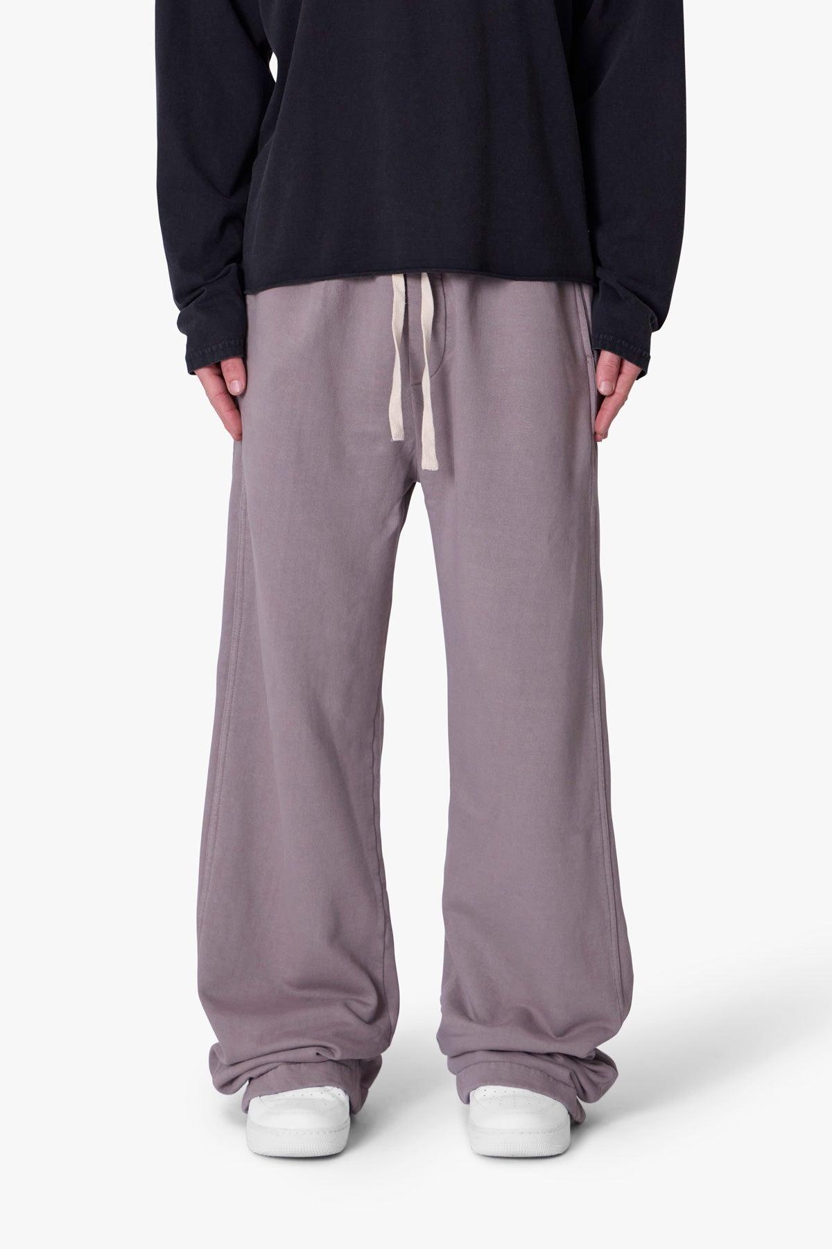 Side Snap Fleece Pants - Washed Mauve Product Image