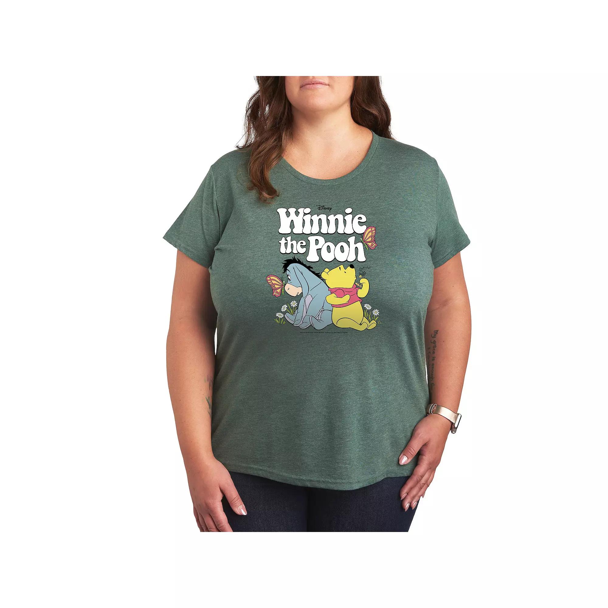 Disney's Winnie The Pooh Eeyore and Pooh Plus Retro Graphic Tee, Women's,  Product Image