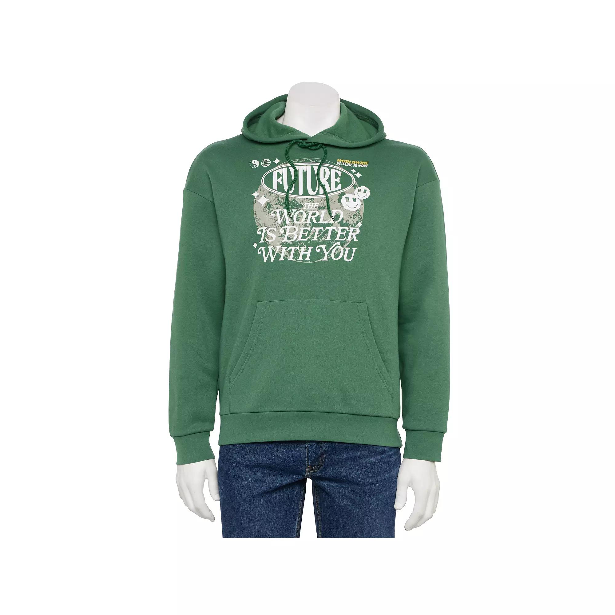 Men's Long Sleeve Better Days Ahead Graphic Hoodie, Size: Small, Posy Green Product Image