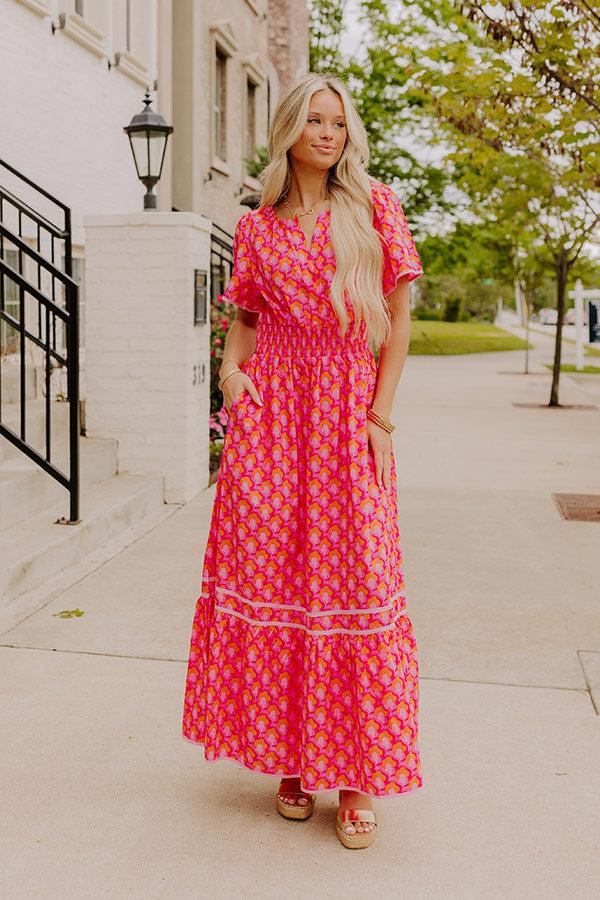 Santorini Bliss Maxi Dress in Pink Product Image