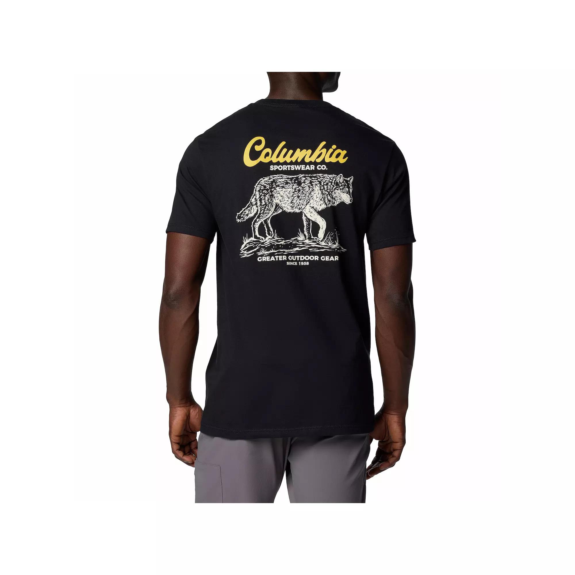 Men's Columbia Outdoor Gear Short Sleeve Graphic Tee, Size: Large, Black2 Product Image