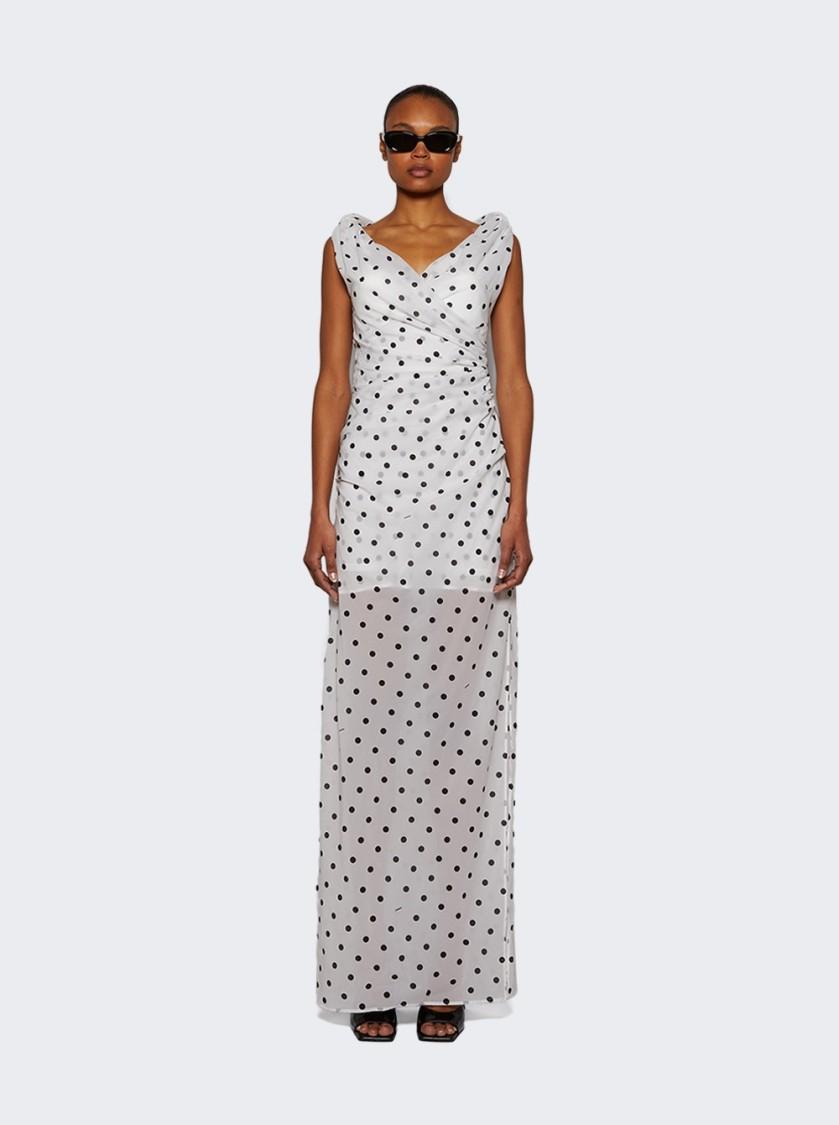 JACQUEMUS Women Rita Pois Long Dress In White Product Image