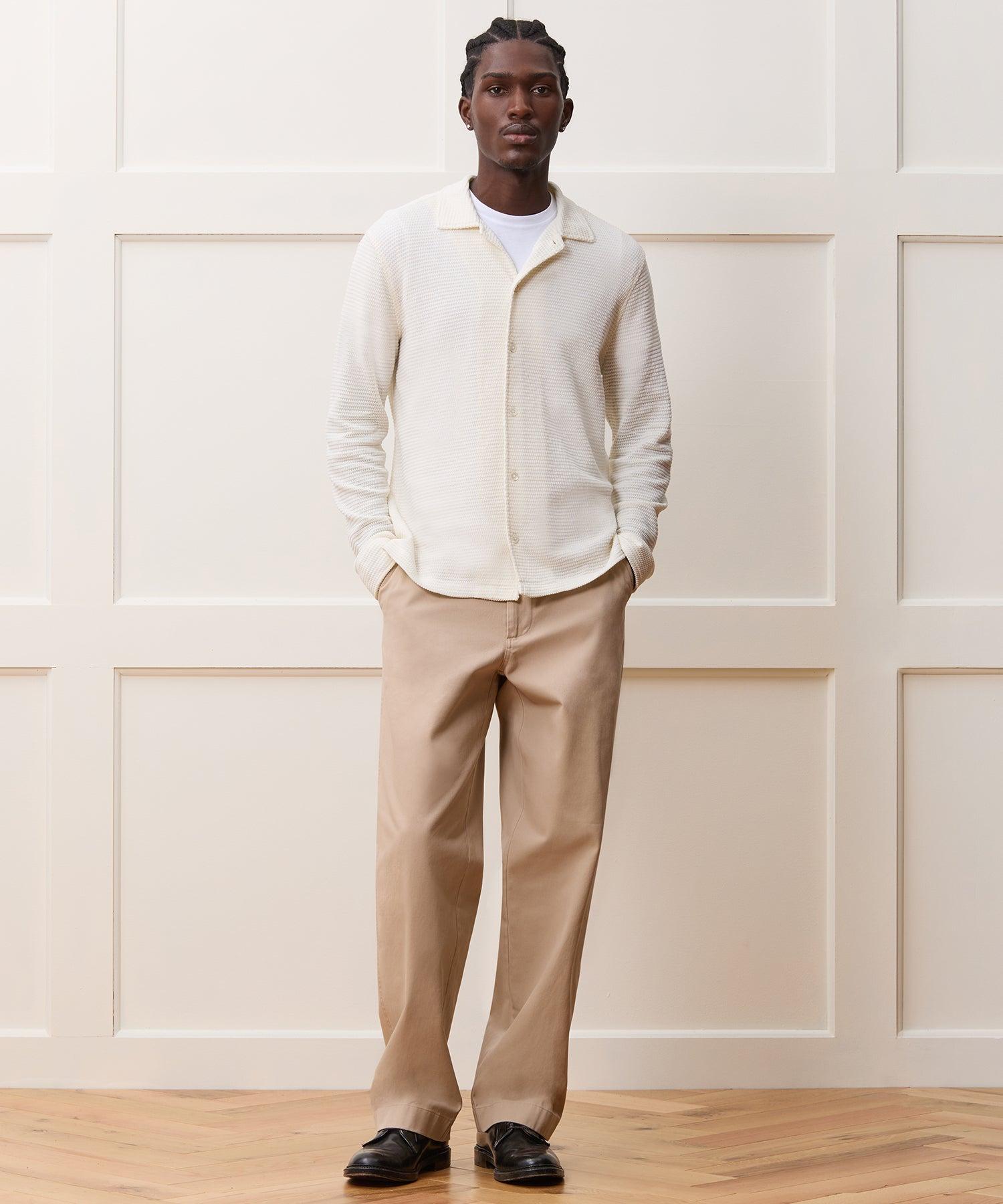 Textured Knit Polo Shirt Product Image