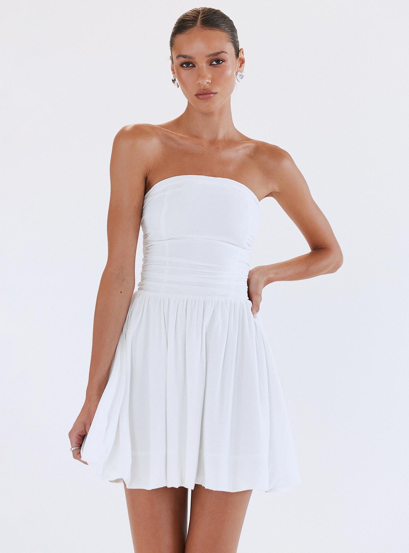 Rashida Strapless Mini Dress White Product Image