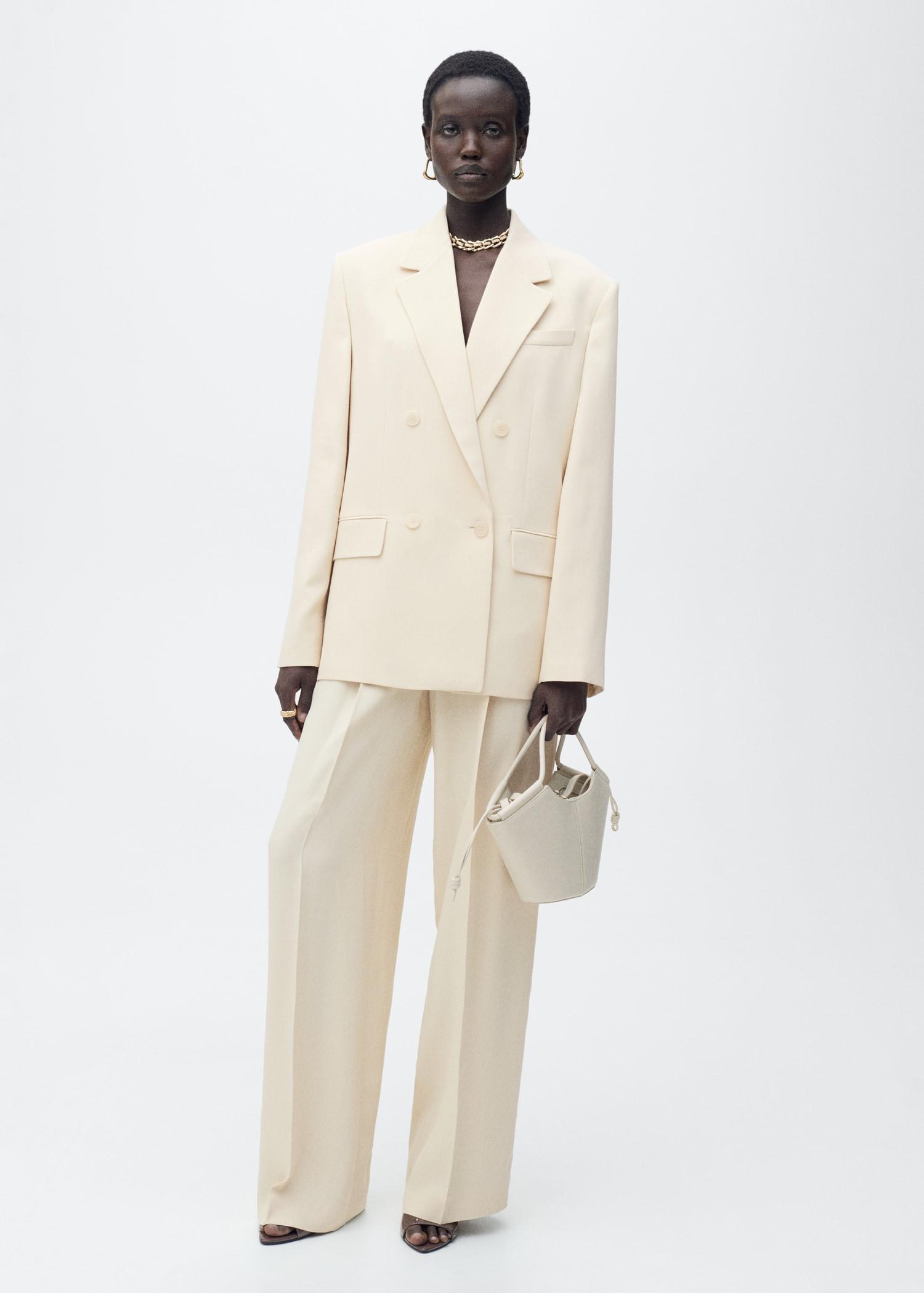 Double-breasted suit jacket - Women | MANGO USA Product Image