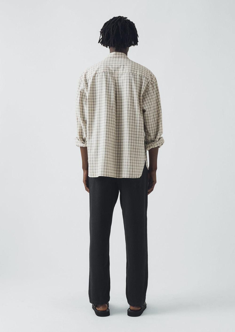 Norv Garment Dyed Tapered Trousers | Charcoal Product Image