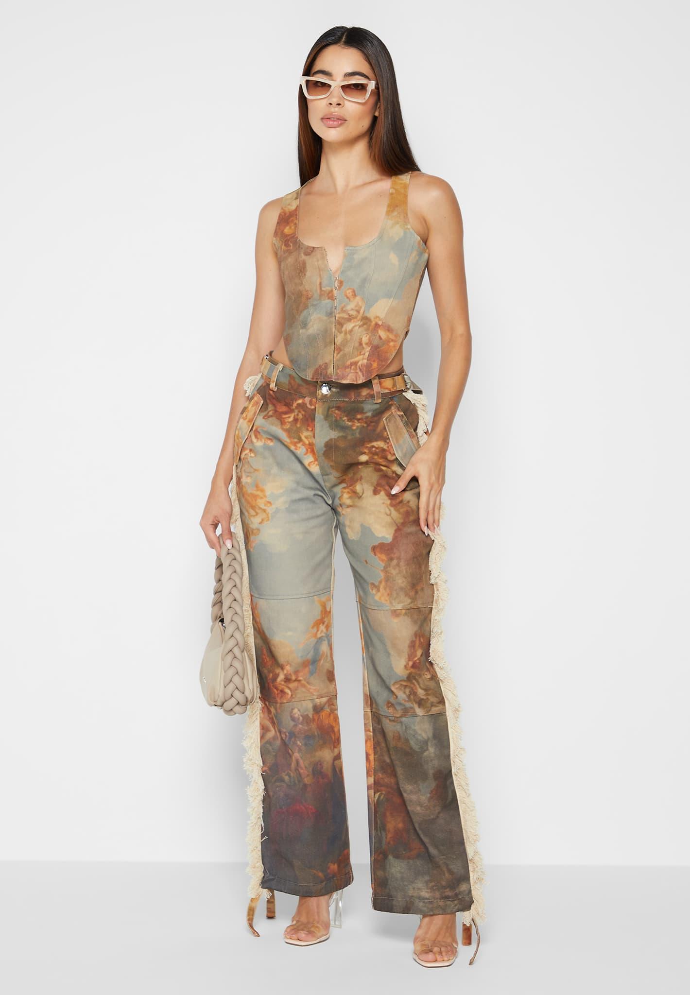 Art Corset Top - Multi Female Product Image