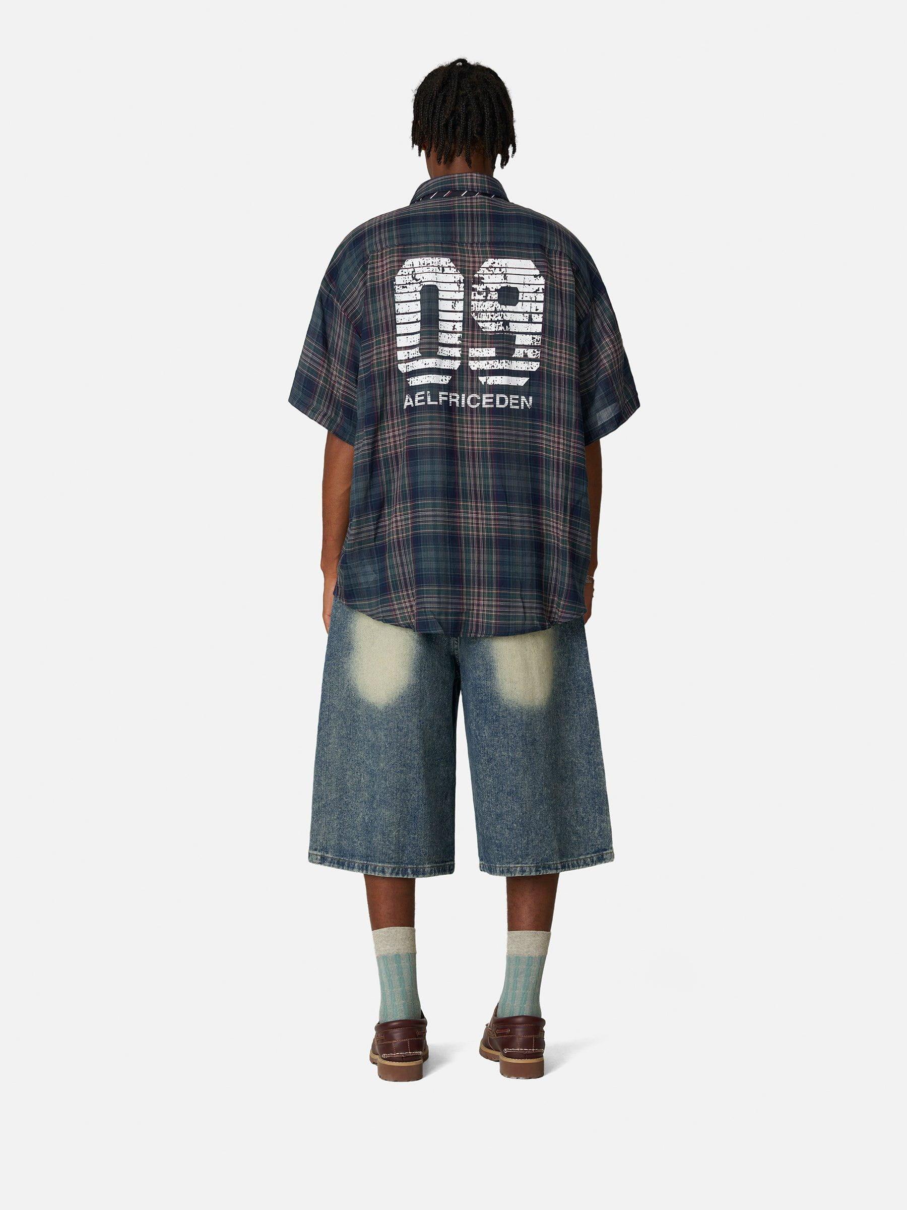 Aelfric Eden Pearl Embellished Baggy Longline Jorts Product Image