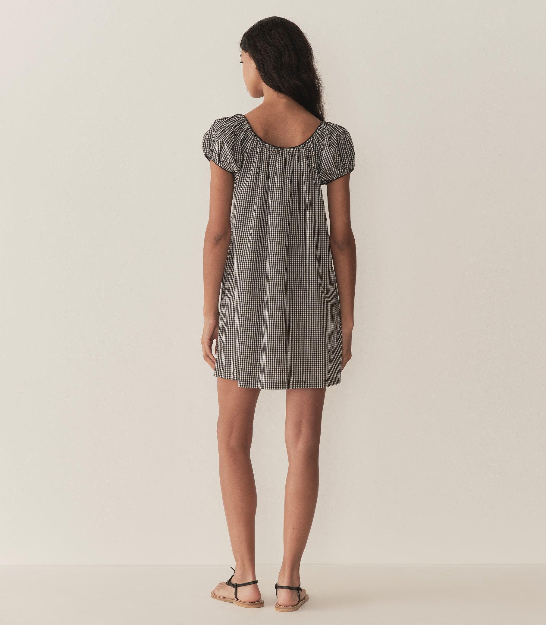 JULIA DRESS -- NOIR LA MADDALENA GINGHAM Product Image