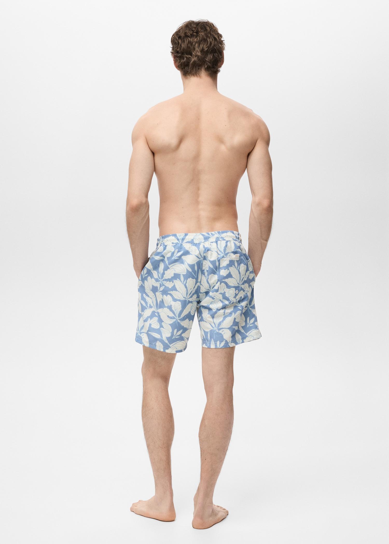 Floral print swimsuit - Men | MANGO USA Product Image