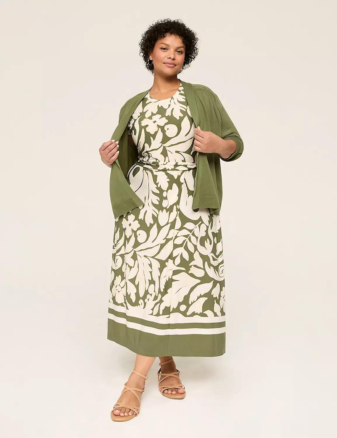 3/4-Sleeve Open-Front Shrug Product Image