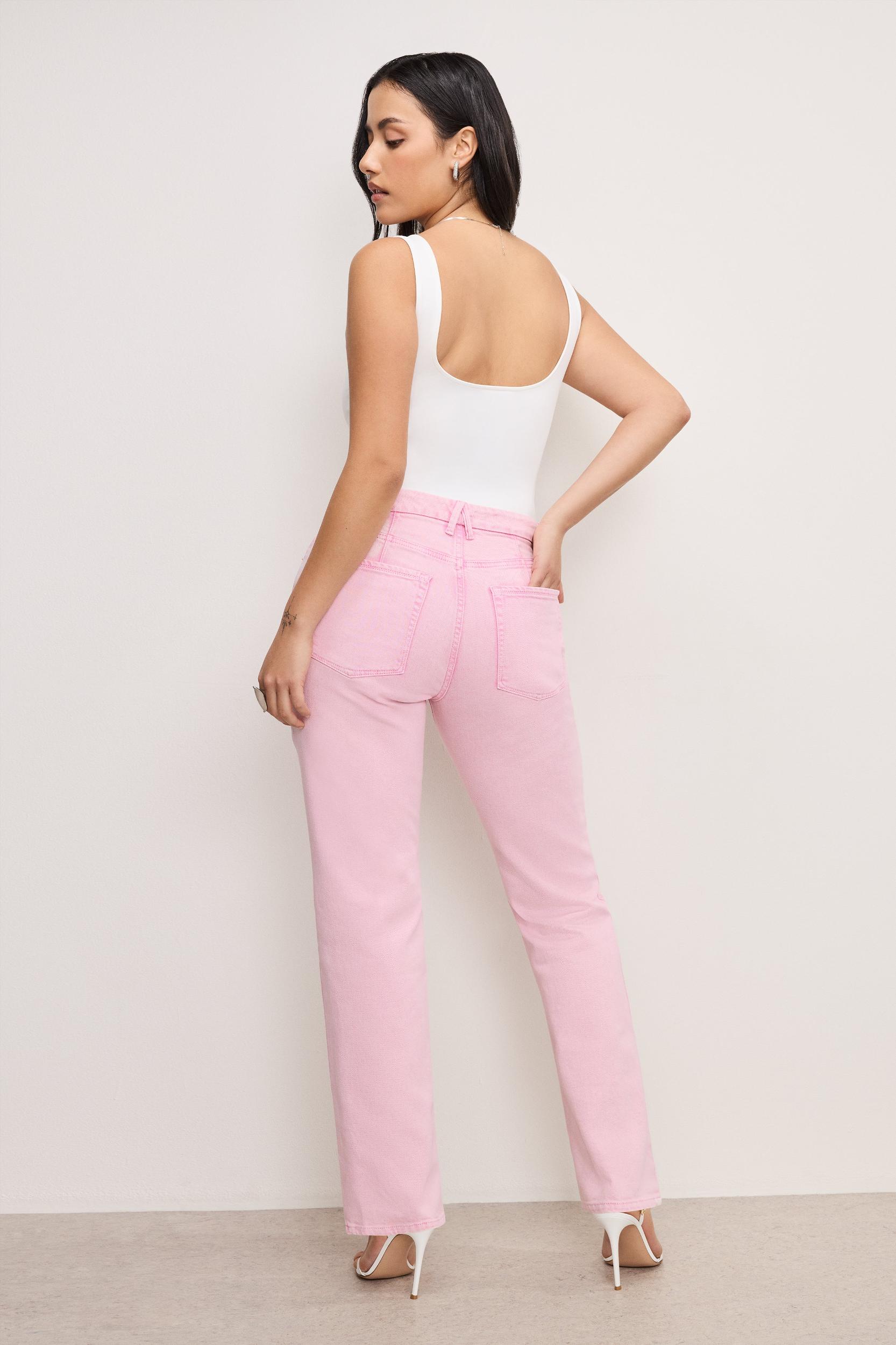 GOOD ICON STRAIGHT DIAMOND JEANS | MINERAL ROSE QUARTZ001 Product Image