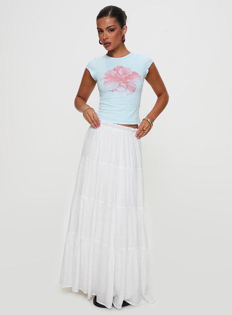Mya Maxi Skirt White Product Image