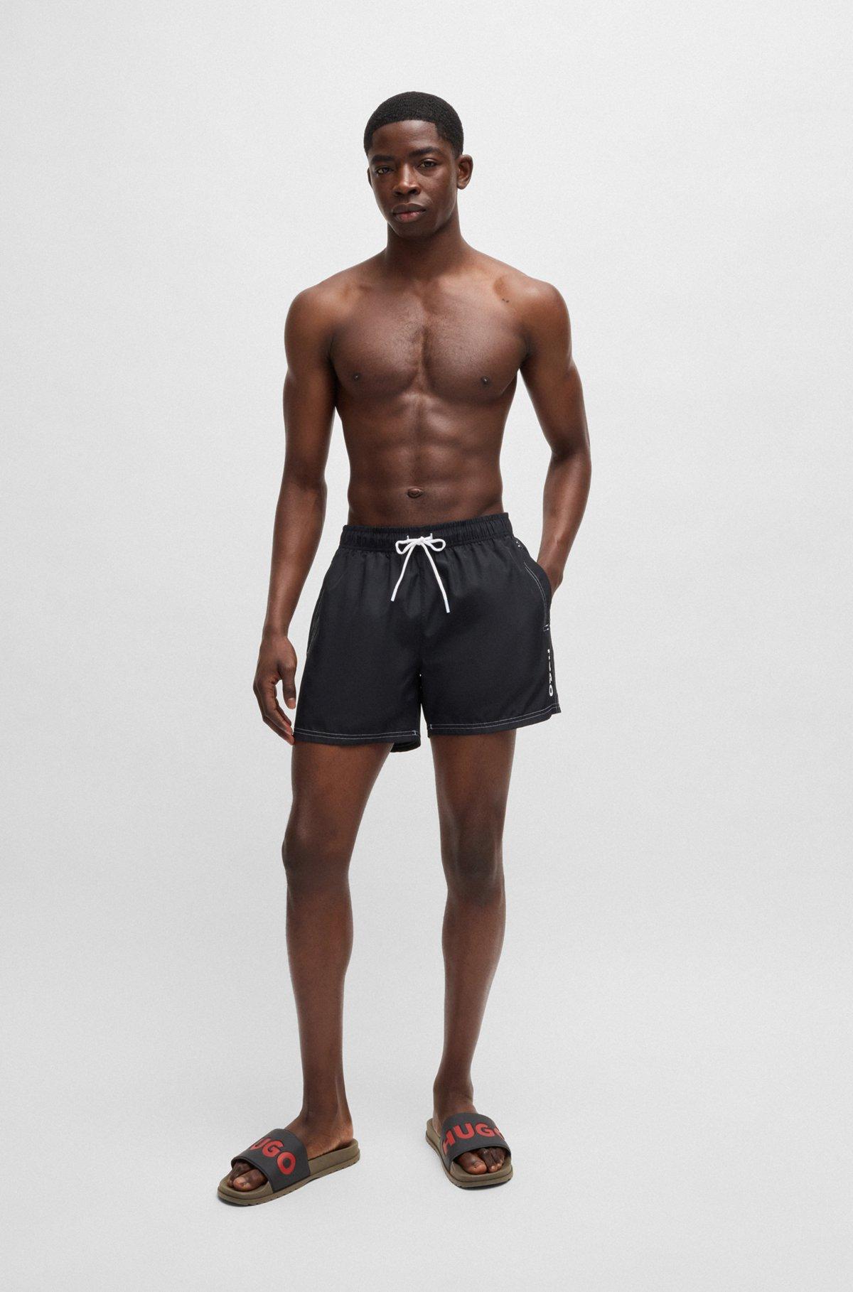 HUGO - Slides with logo strap - Light Green Product Image