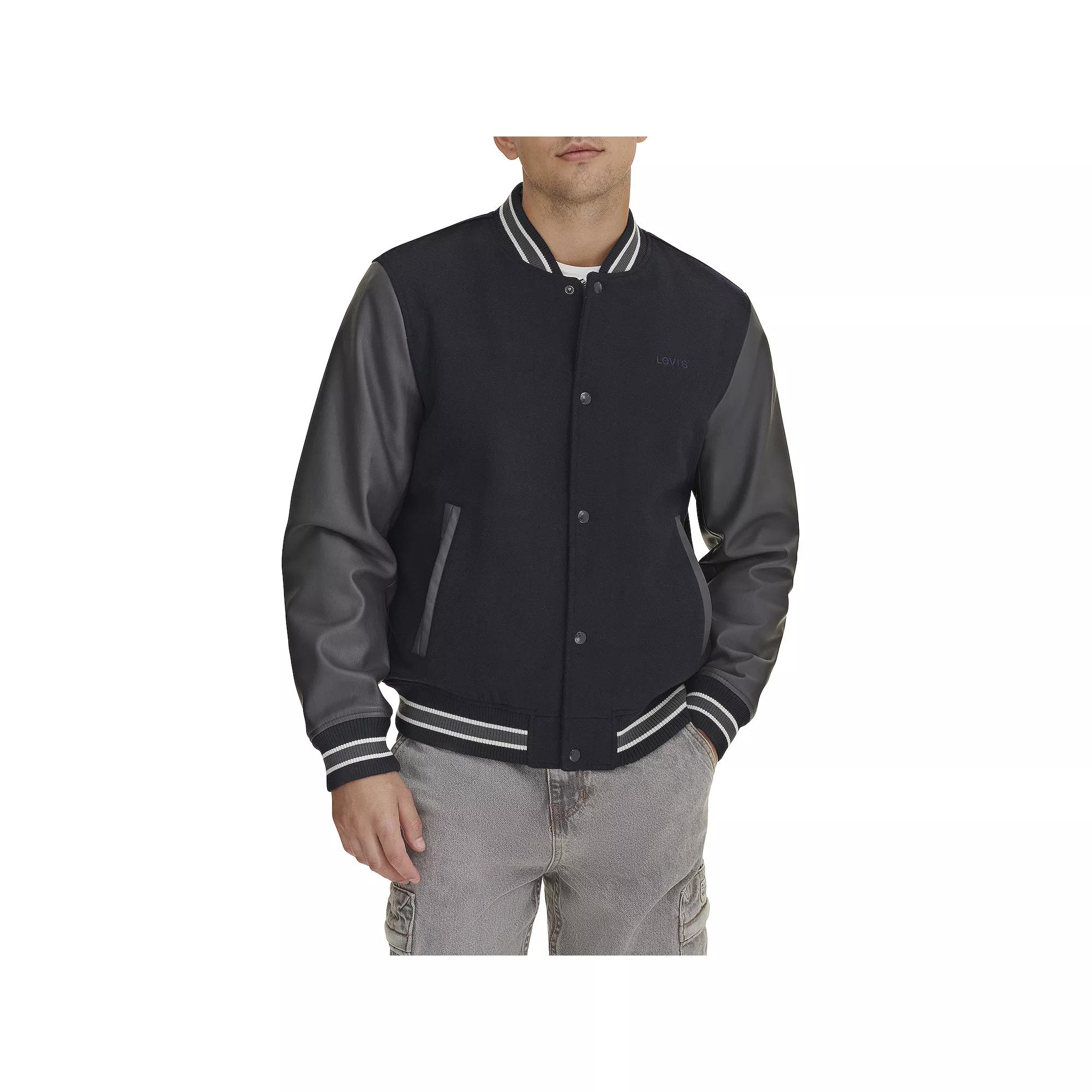 Men's Levi's® Mixed Media Letterman Bomber Jacket,  Product Image