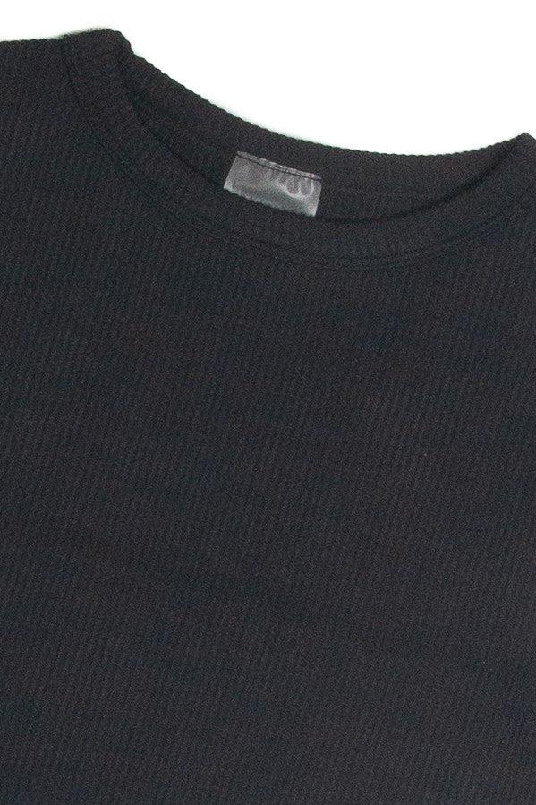 Black Seamless Crop Shirt Product Image