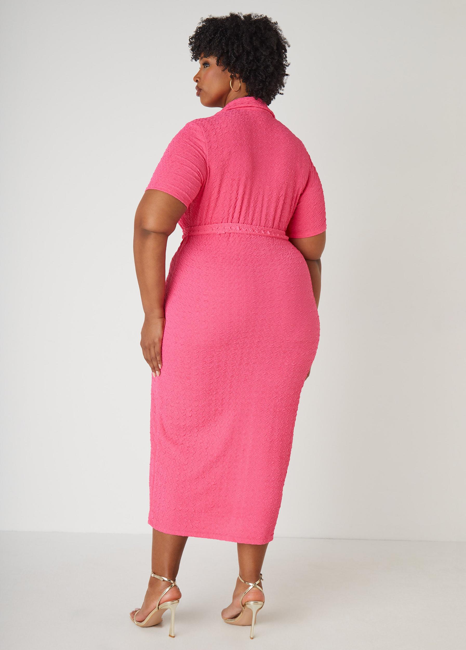 Textured Knit Midaxi Shirtdress Product Image