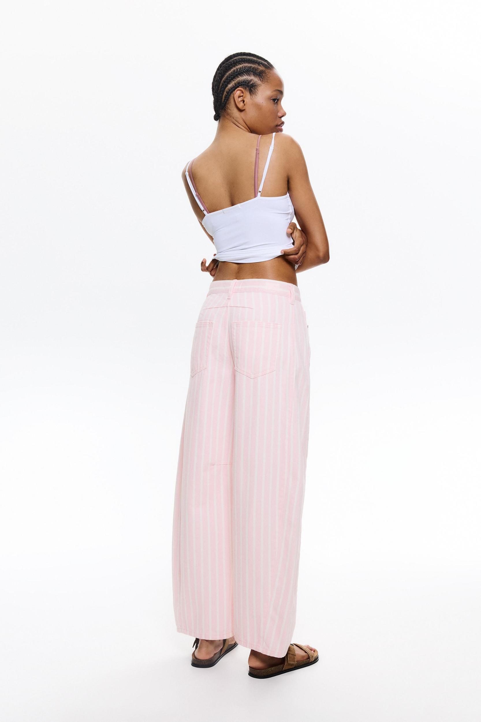 Striped balloon jeans Product Image