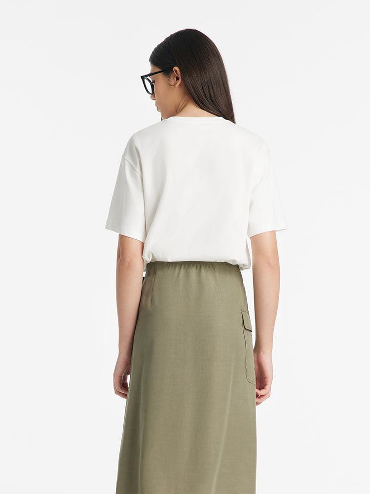 Pure Cotton Chic Letter Print Women T-Shirt Product Image