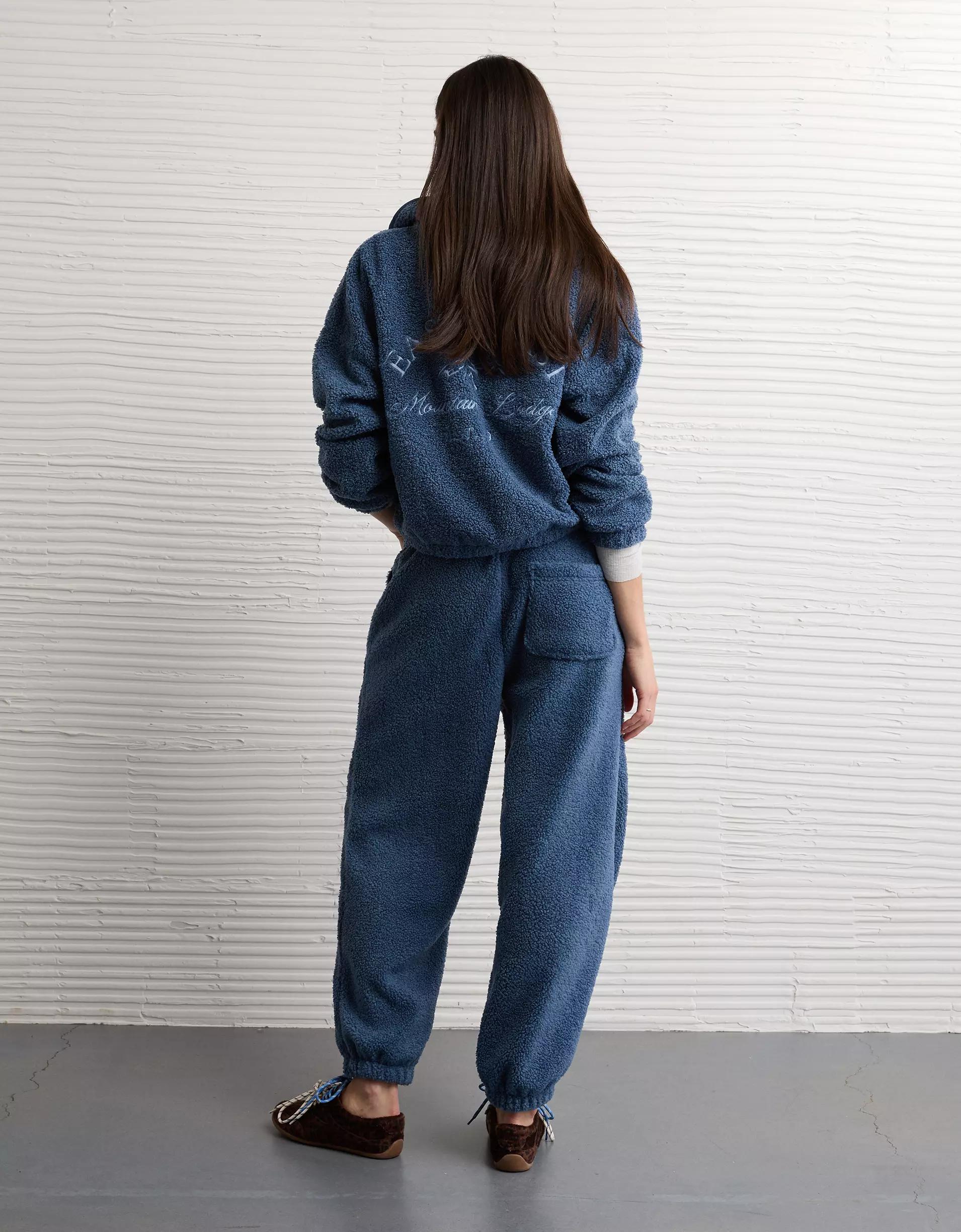 AE High-Waisted Sherpa Jogger Pant Product Image