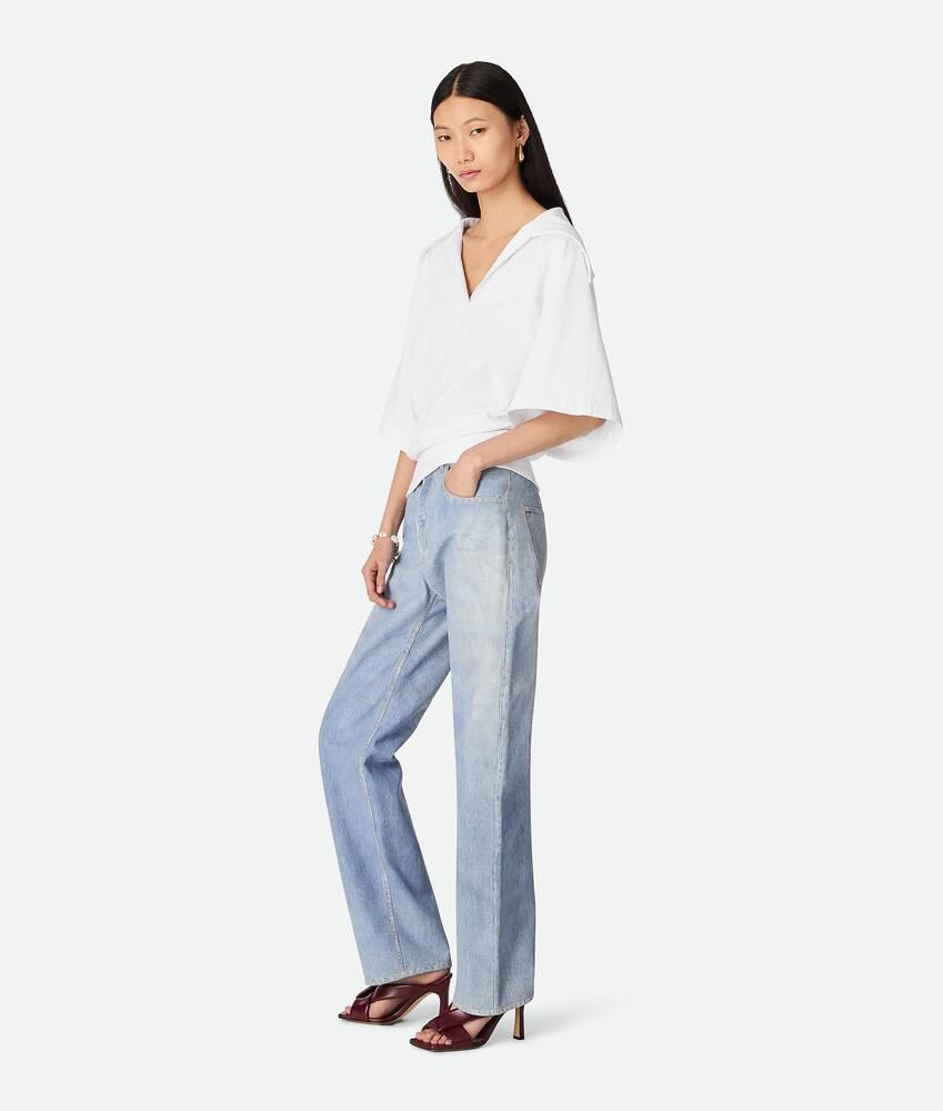 Women's Cotton Jersey T-Shirt in White Product Image