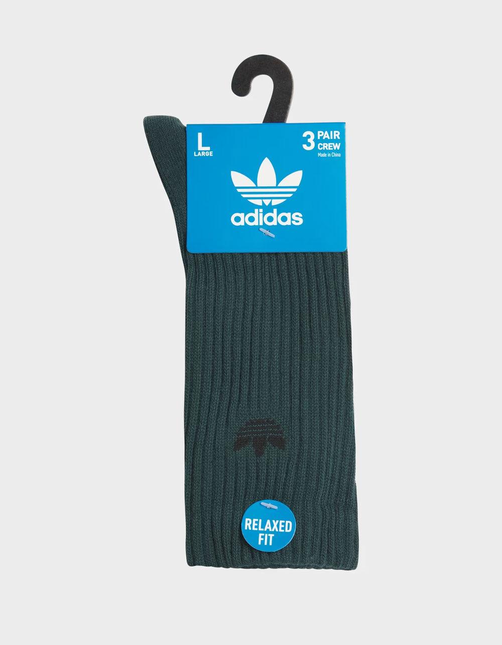 ADIDAS Originals Trefoil 2.0 3 Pack Crew Socks - GREEN COMBO Product Image