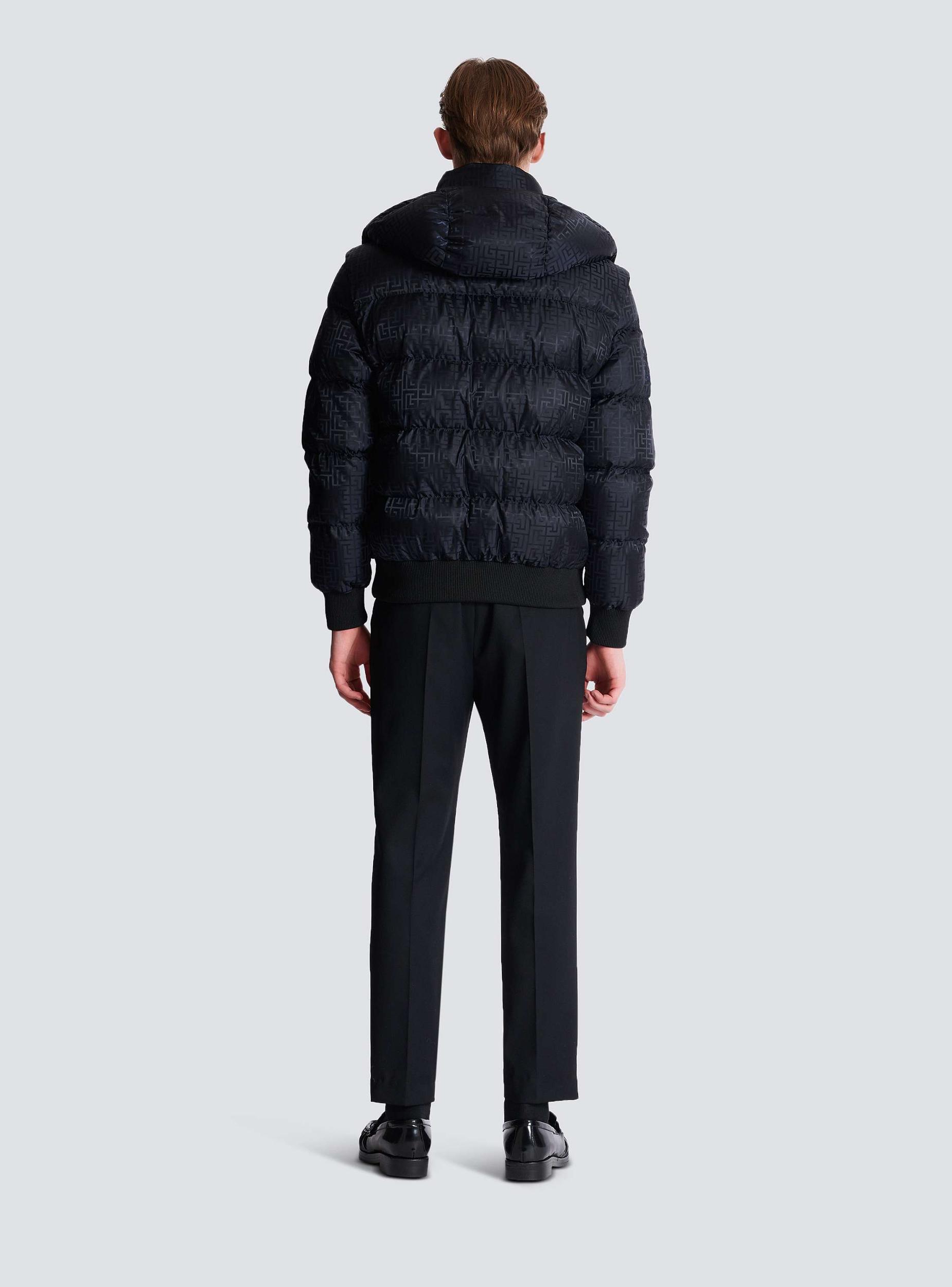 Cropped monogram jacquard padded jacket Product Image