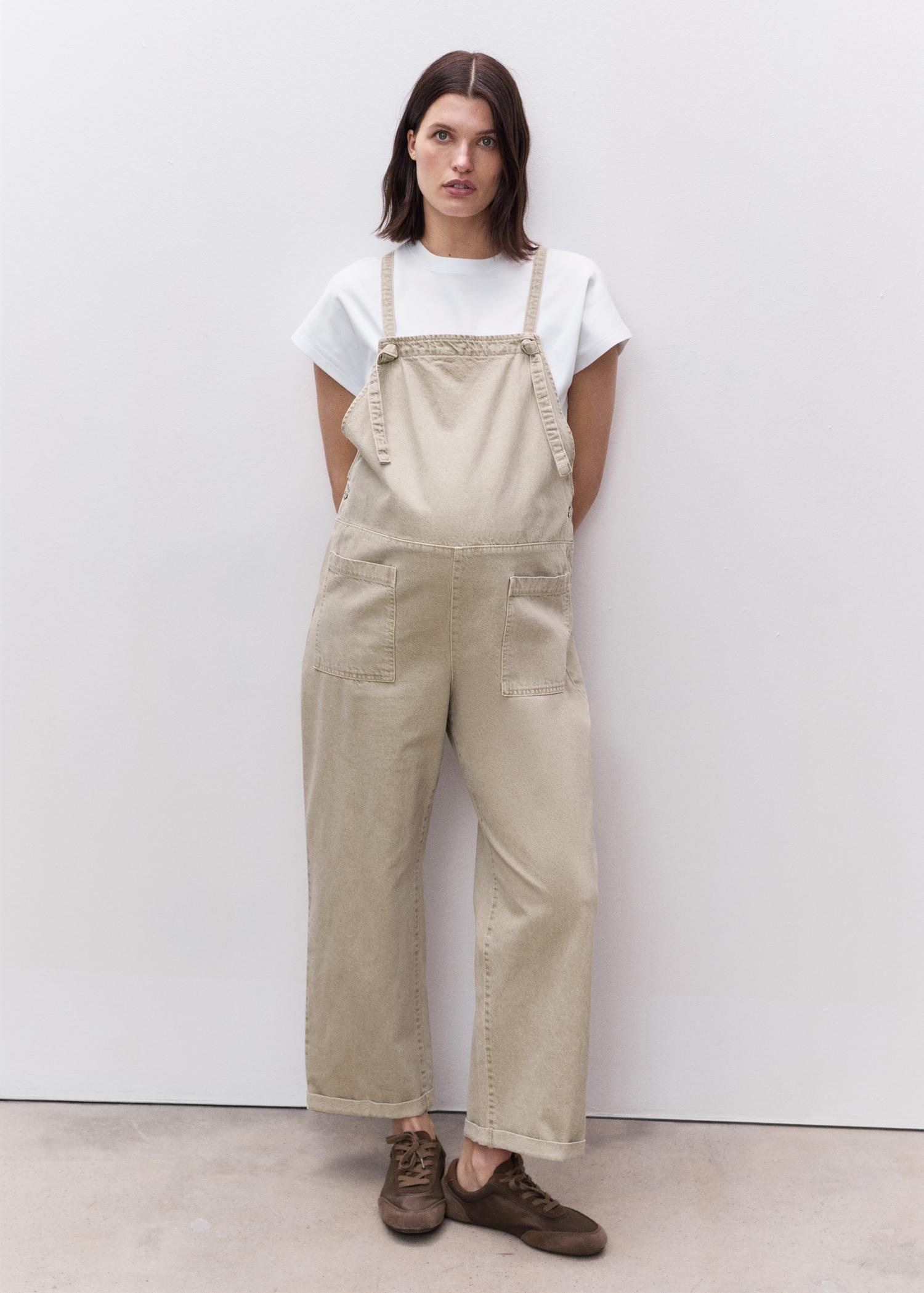Maternity denim dungarees - Women | MANGO USA Product Image