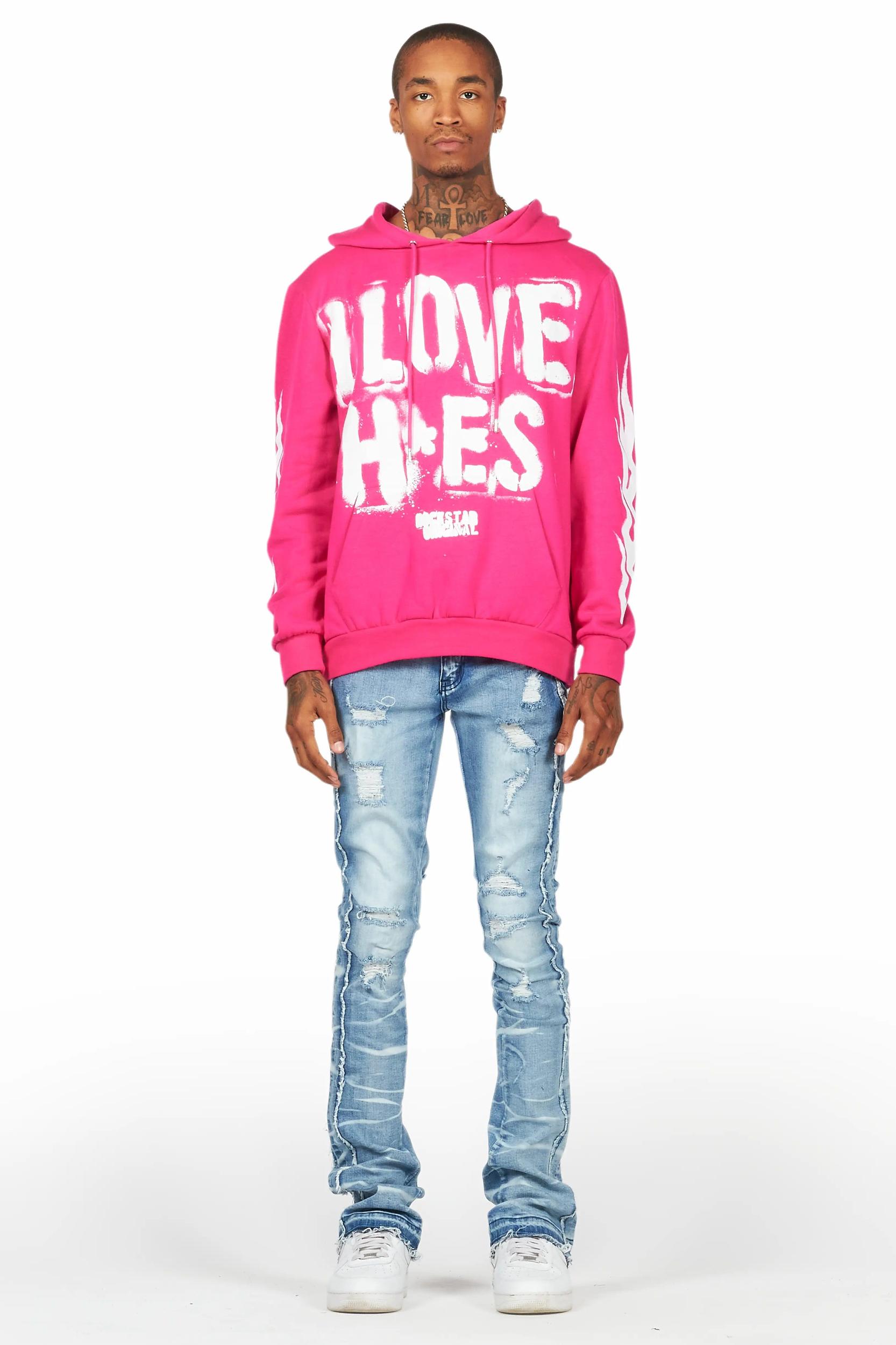 Rugged Blue Stacked Flare Jean Male Product Image