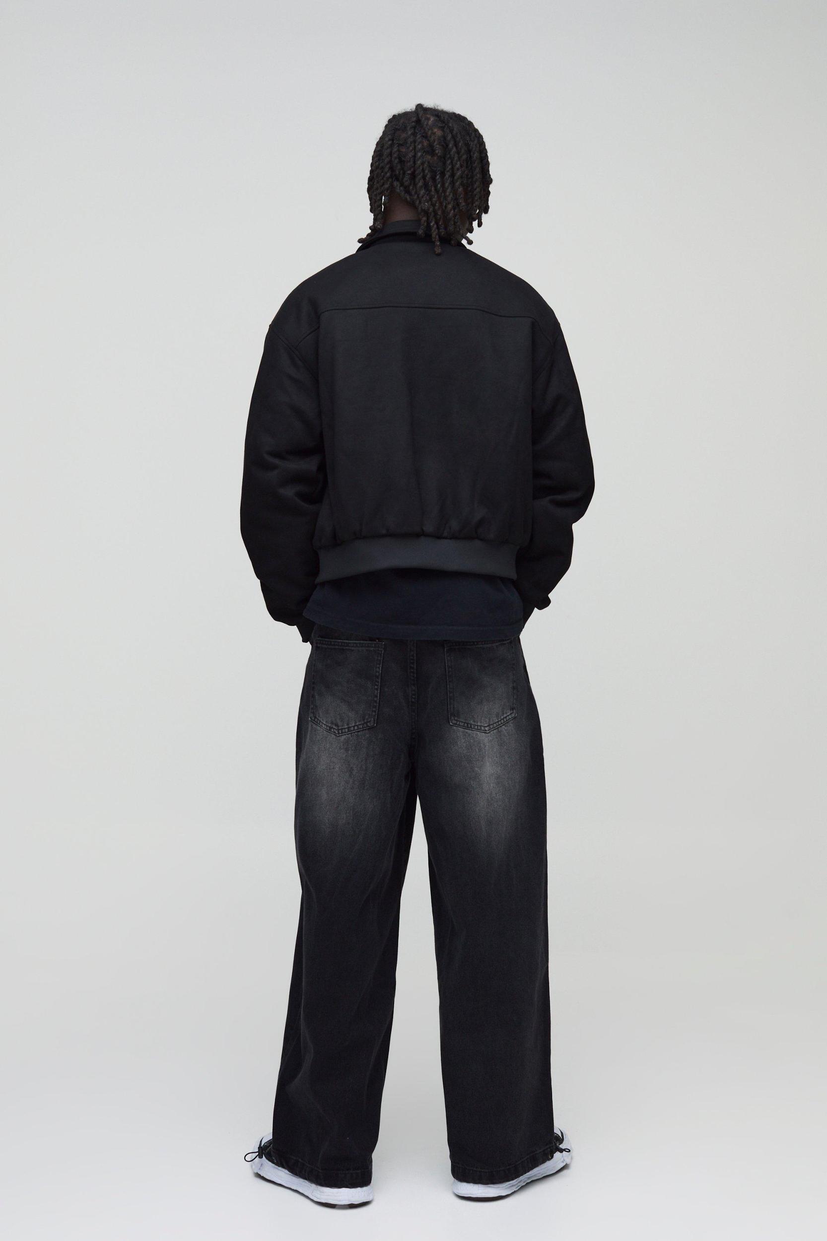 Denim Parachute Washed Jeans | boohooMAN USA Product Image