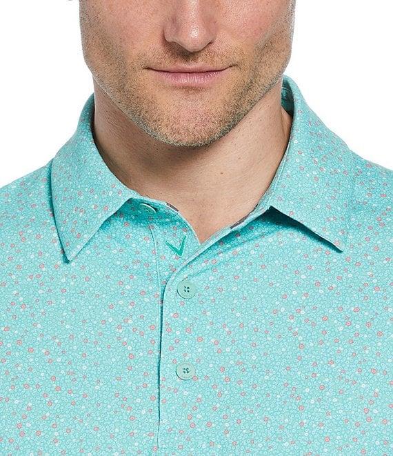 Callaway Micro Floral Performance Stretch Short Sleeve Polo Shirt Product Image