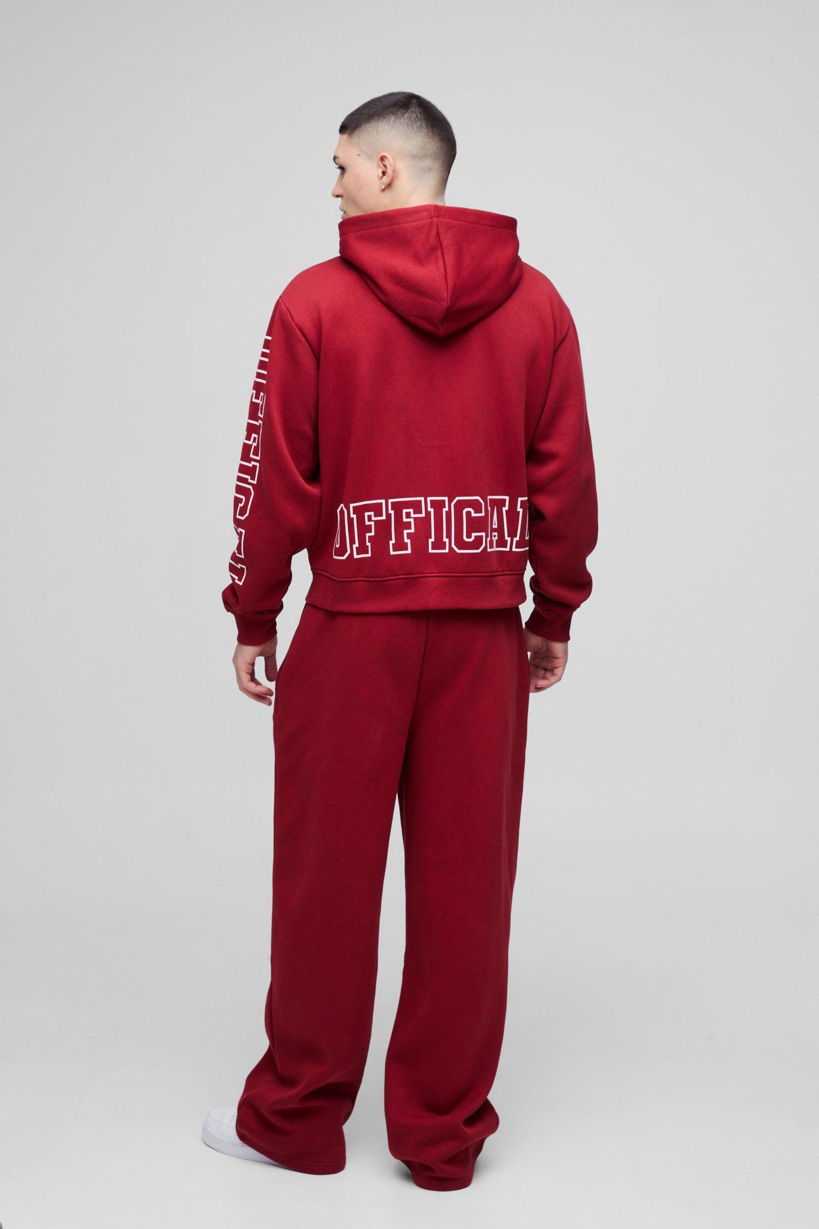 Oversized Boxy Official Zip Through Hooded Tracksuit | boohooMAN USA Product Image