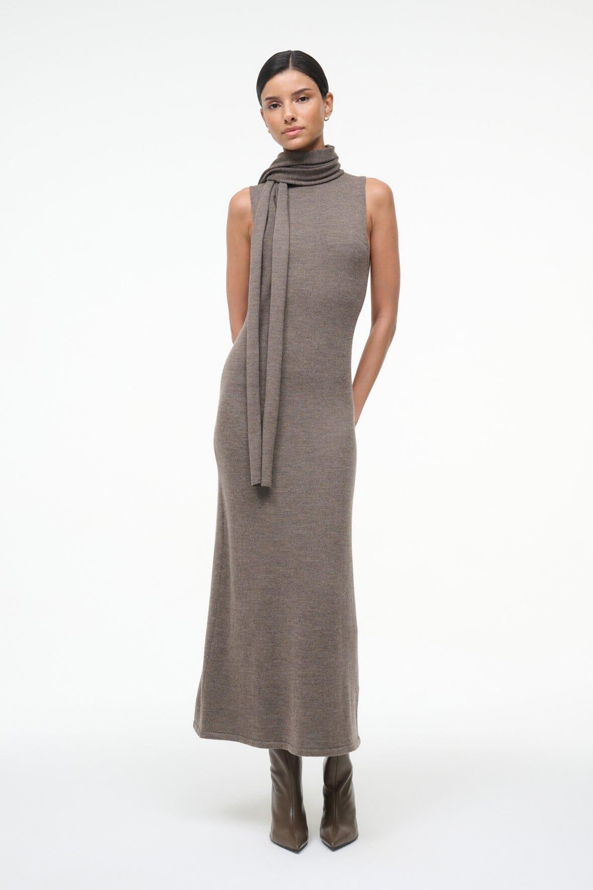CANAL MIDI DRESS | TRUFFLE Product Image