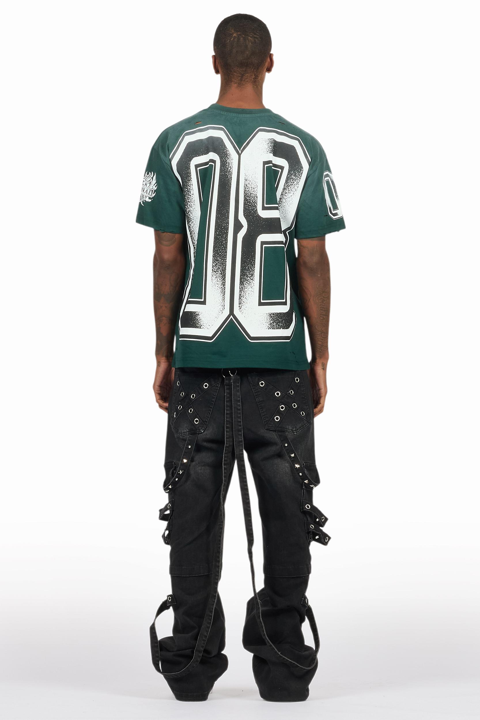 Nealon Black Baggy Cargo Fit Jean Male Product Image