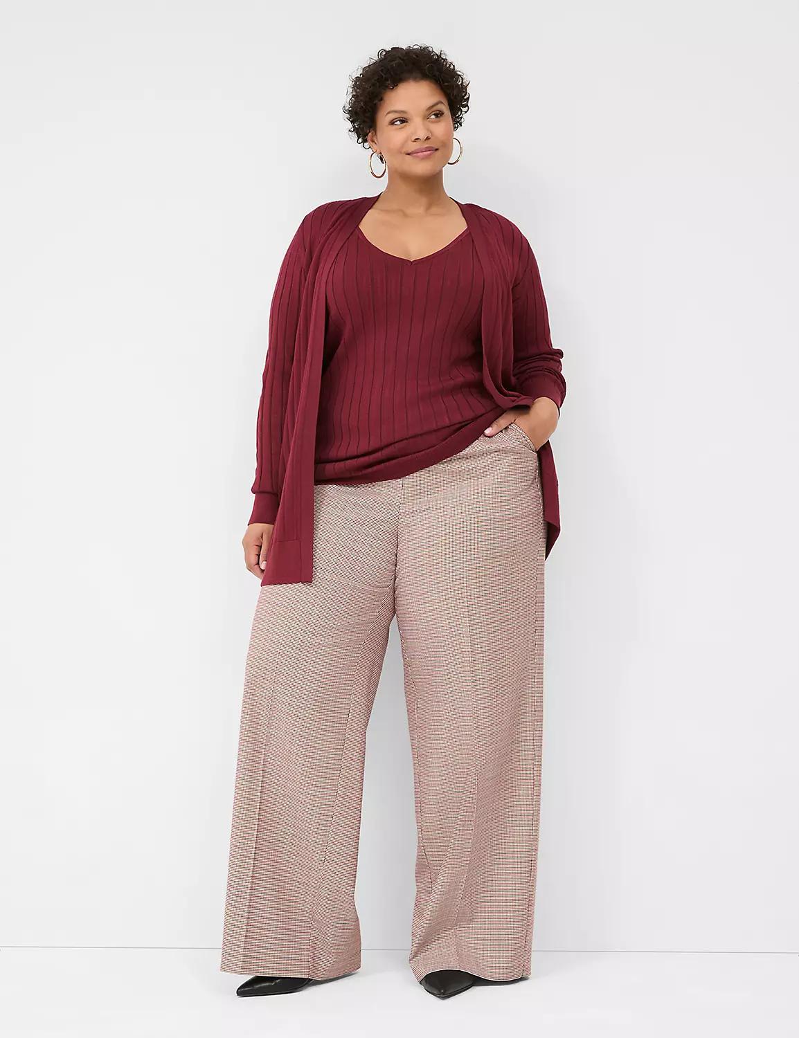 Modern Open-Front Ribbed Cardigan Product Image