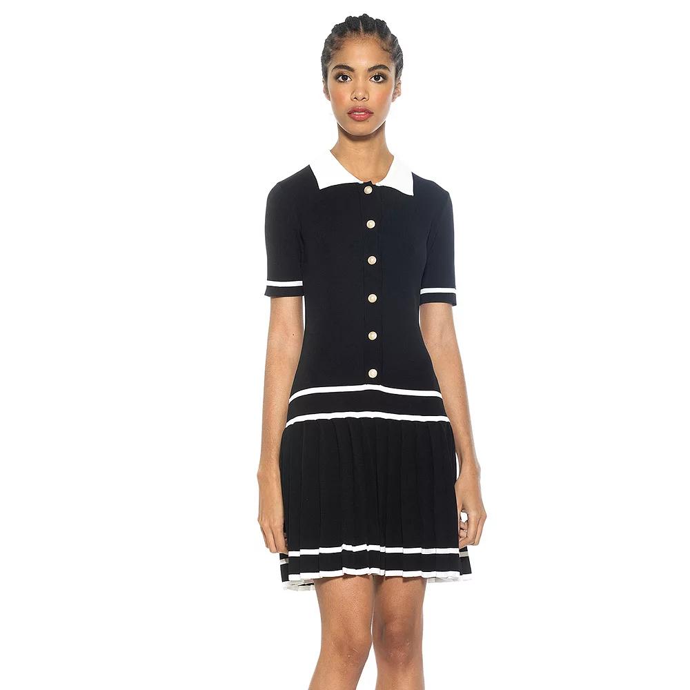 Women's ALEXIA ADMOR Lucinda Collared Short Sleeve Tennis Dress,  Product Image