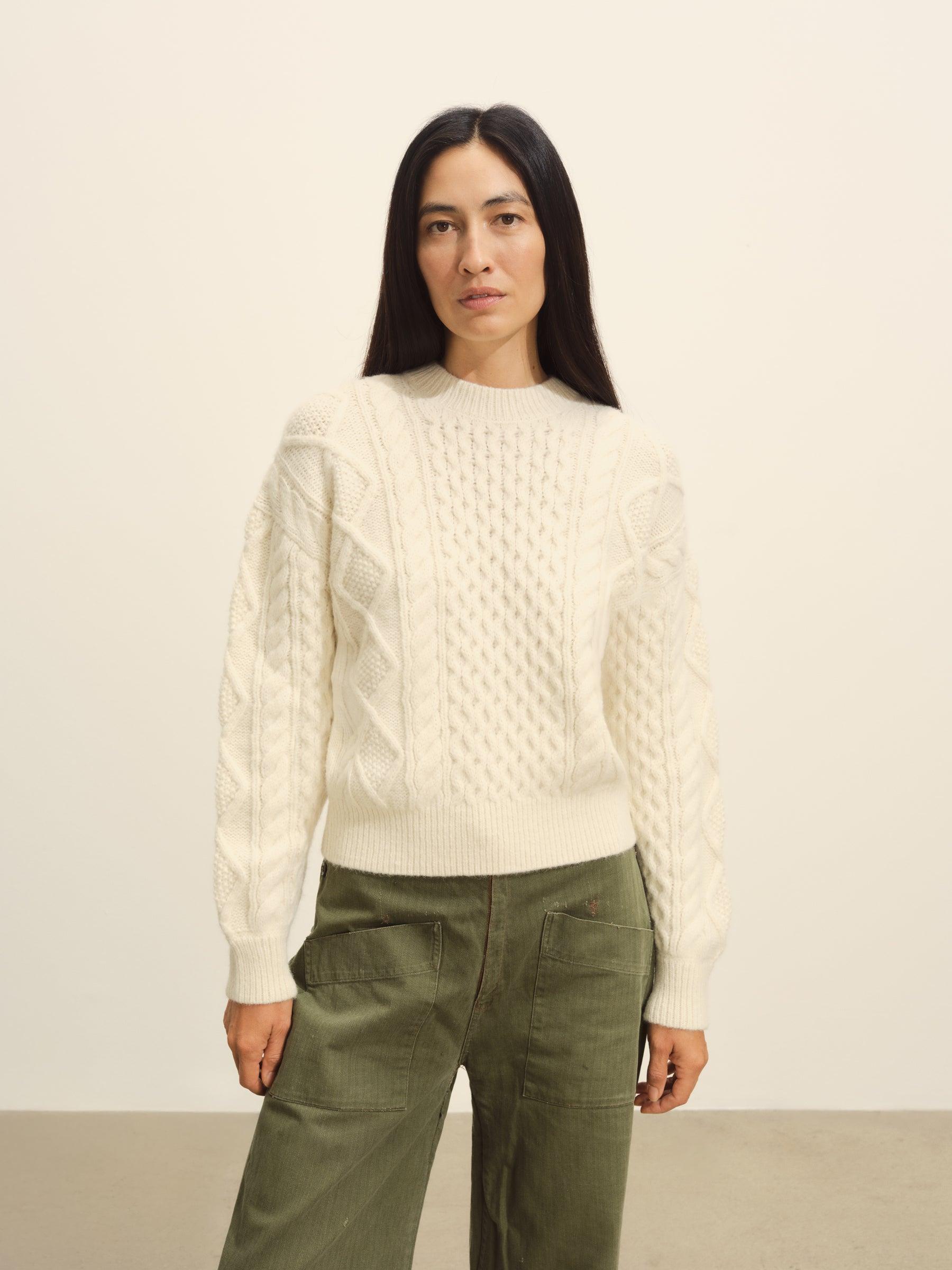 Natural Highland Alpaca Cable Crew Product Image