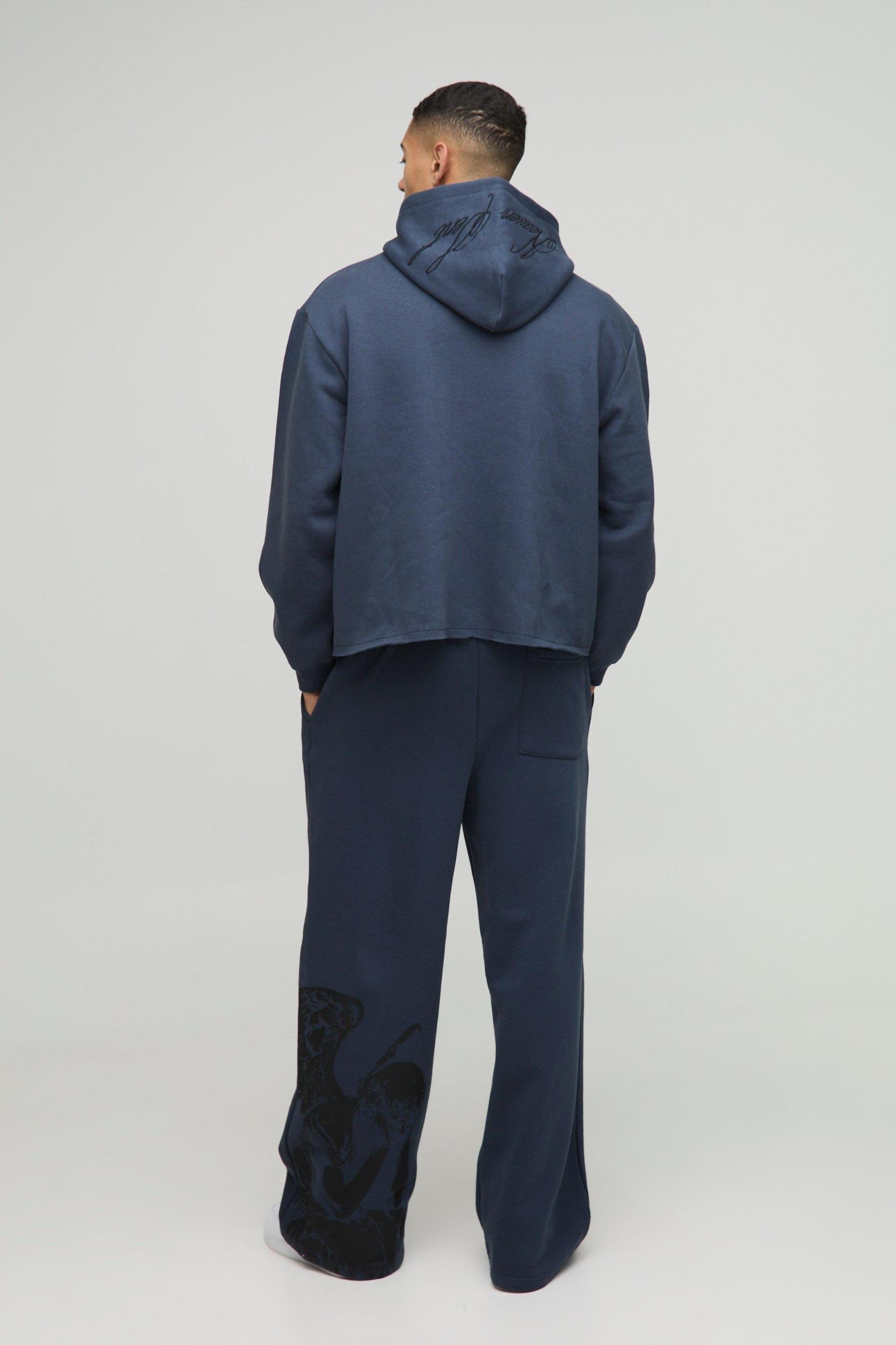 Wide Fit Renaissance Graphic Sweatpants | boohooMAN USA Product Image