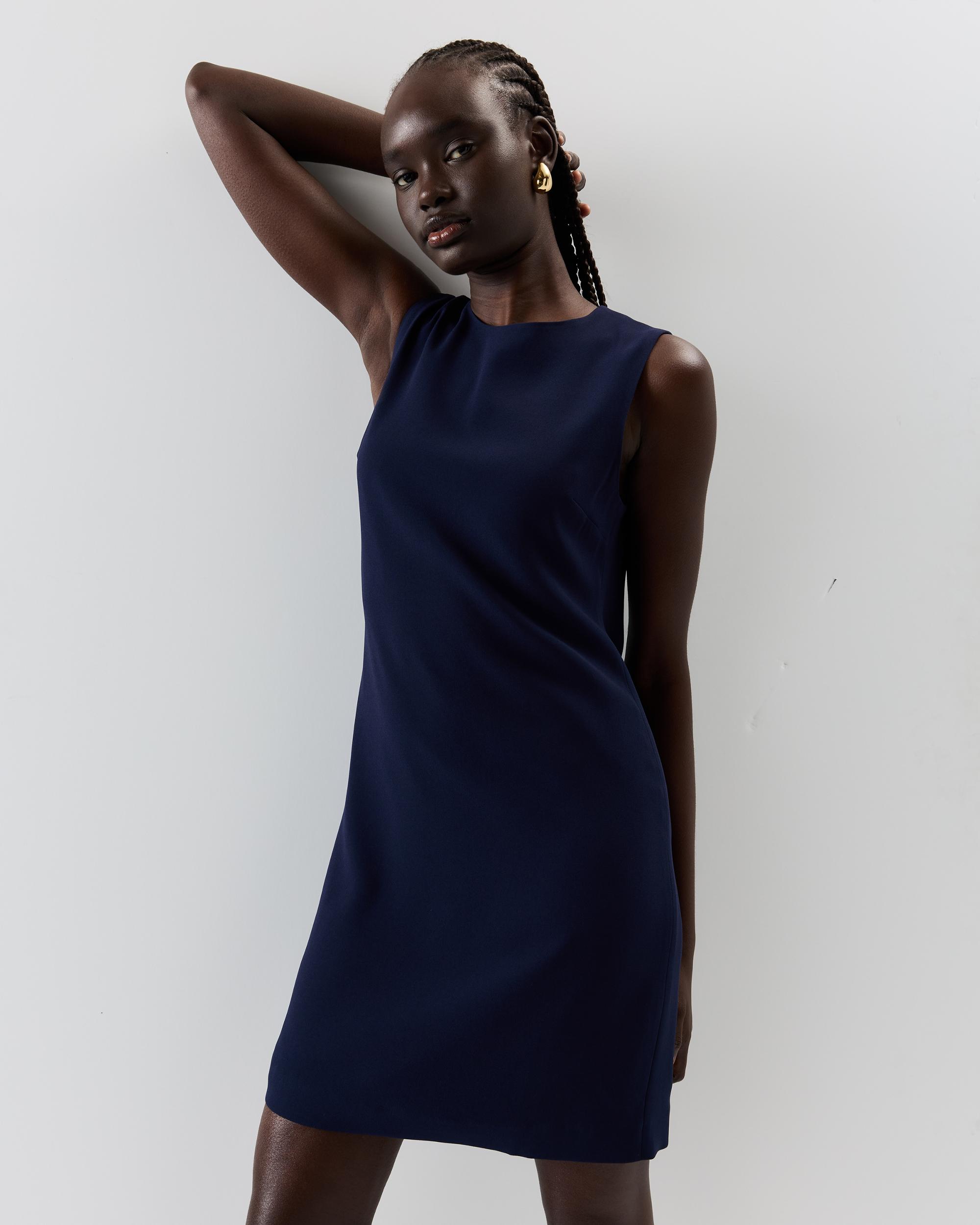 Quince | Women's Fluid Crepe Sleeveless Shift Dress Polyester Product Image