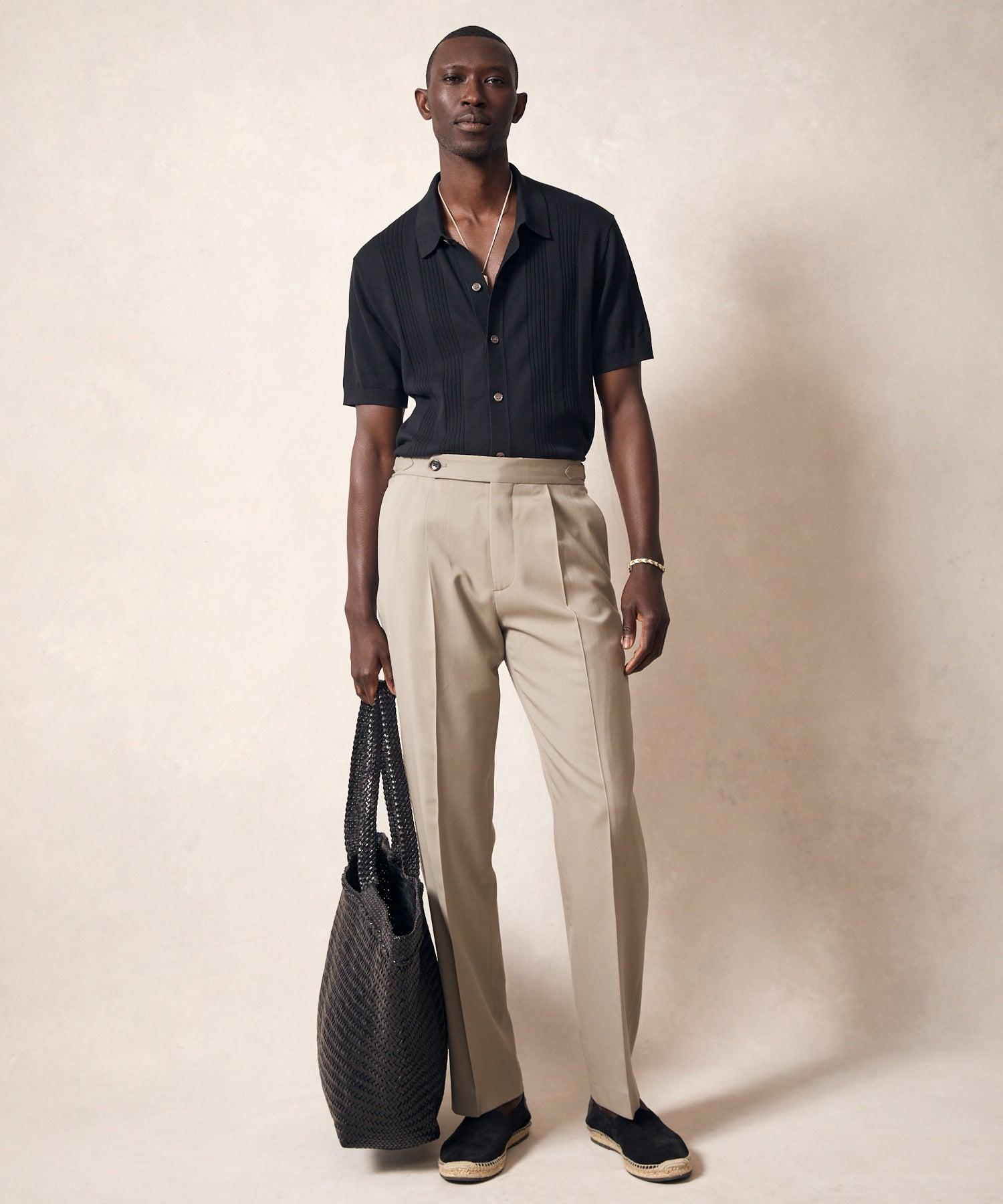 Italian Gabardine Side Tab Trouser Product Image