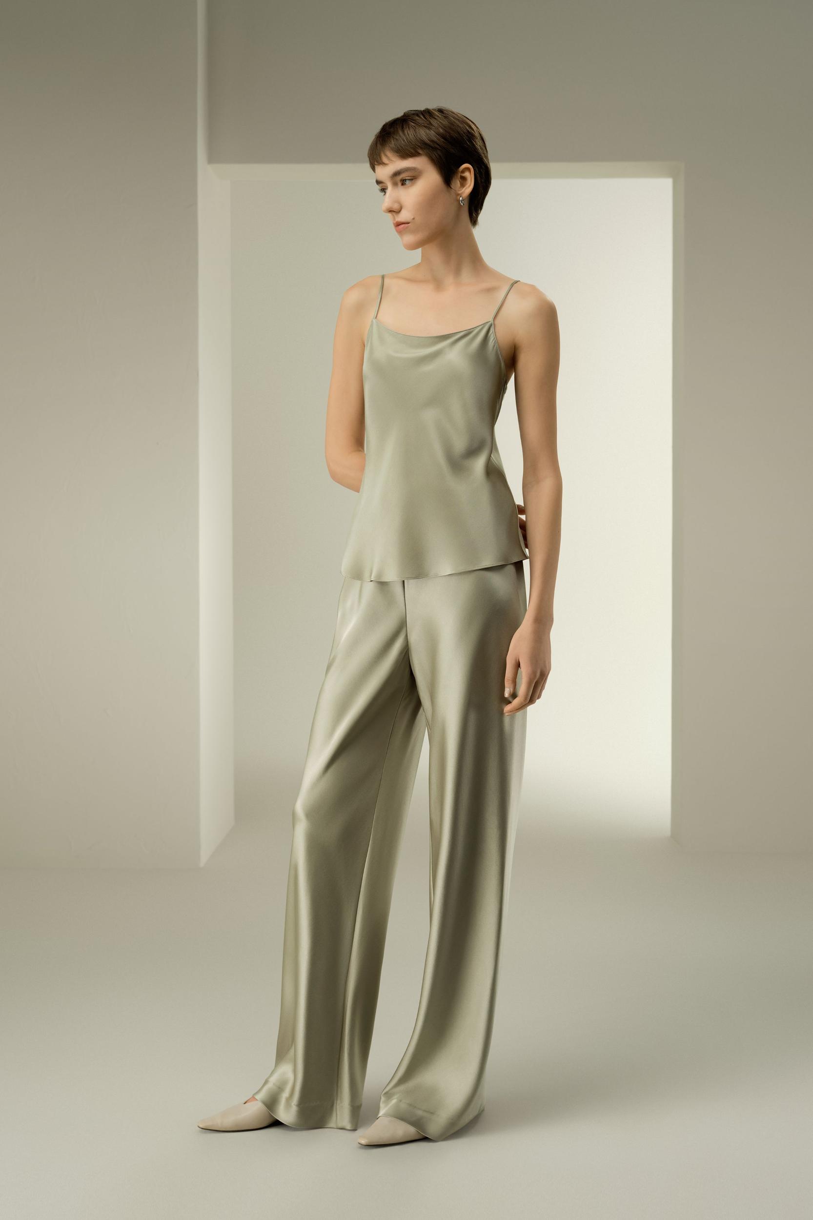 Double-Faced Silk Charmeuse Bias Cami Product Image