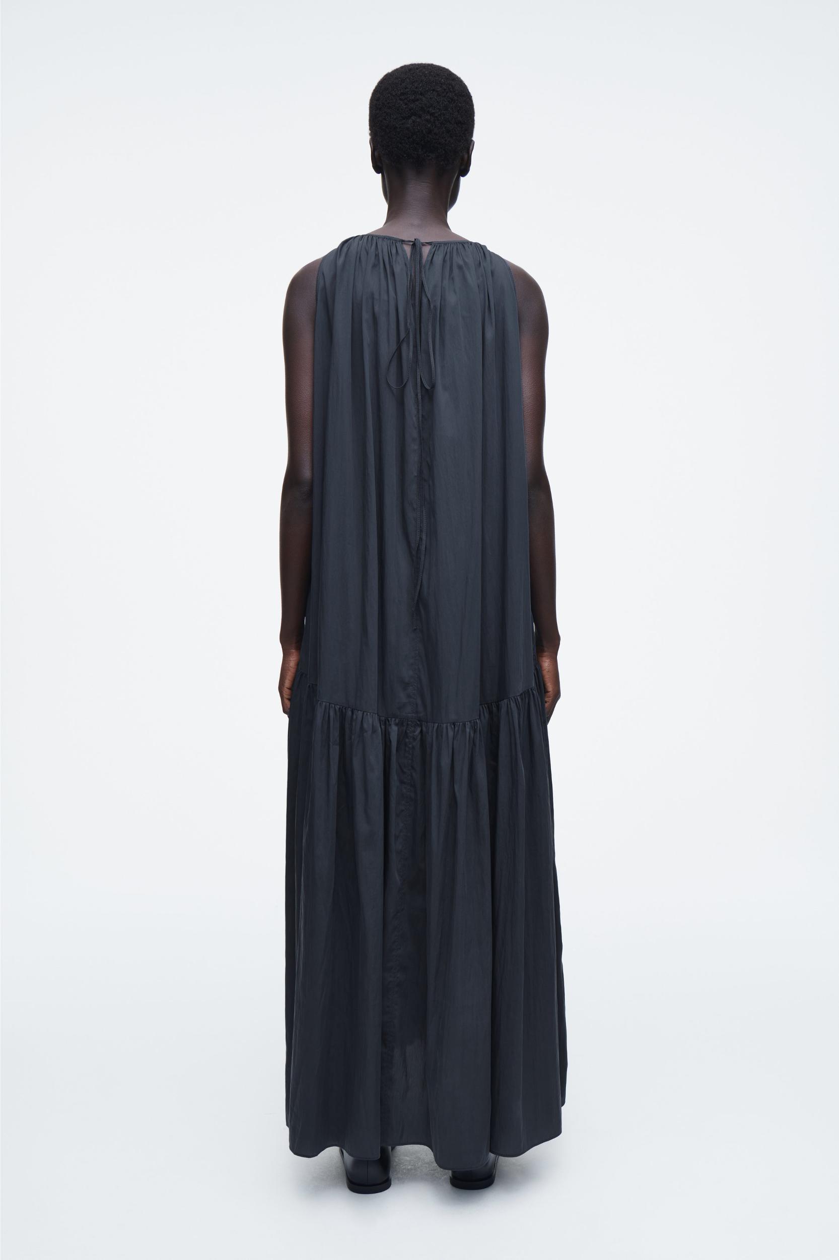 GATHERED HALTERNECK MAXI DRESS Product Image