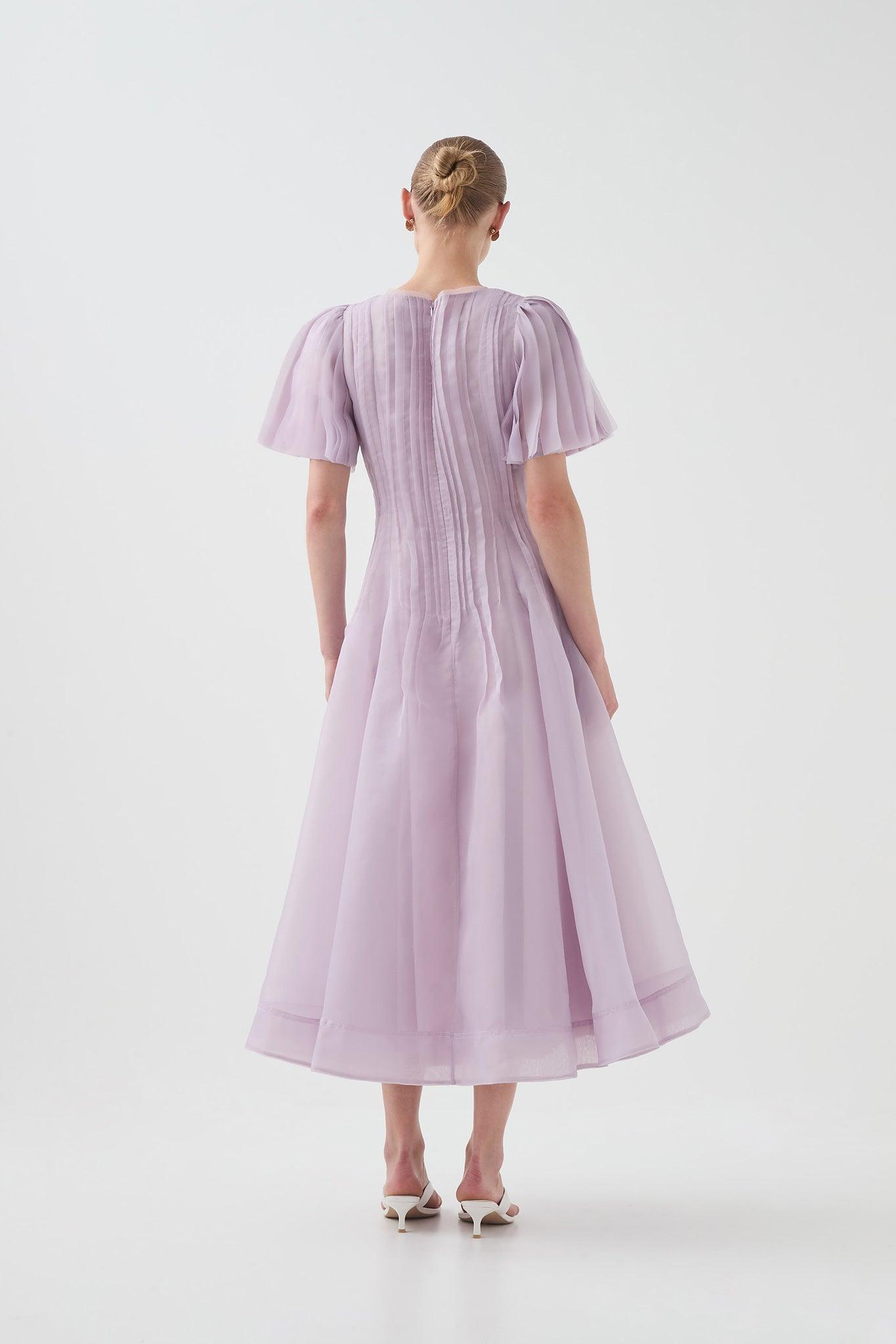 Nova Pleated Midi Dress Product Image