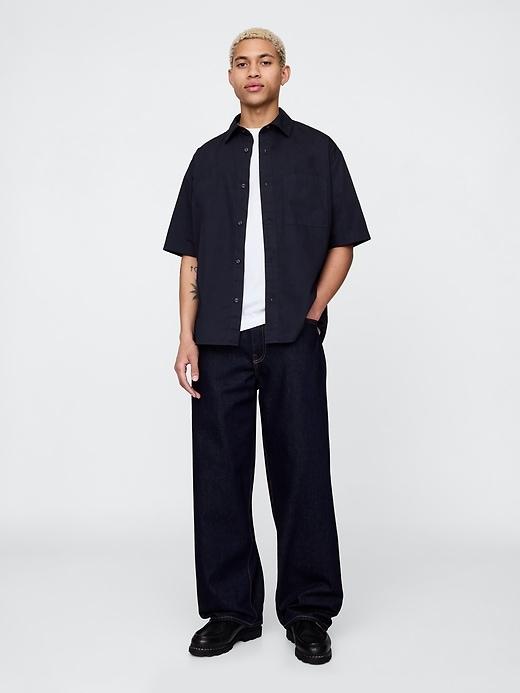 Organic Cotton Oversized Poplin Shirt Product Image